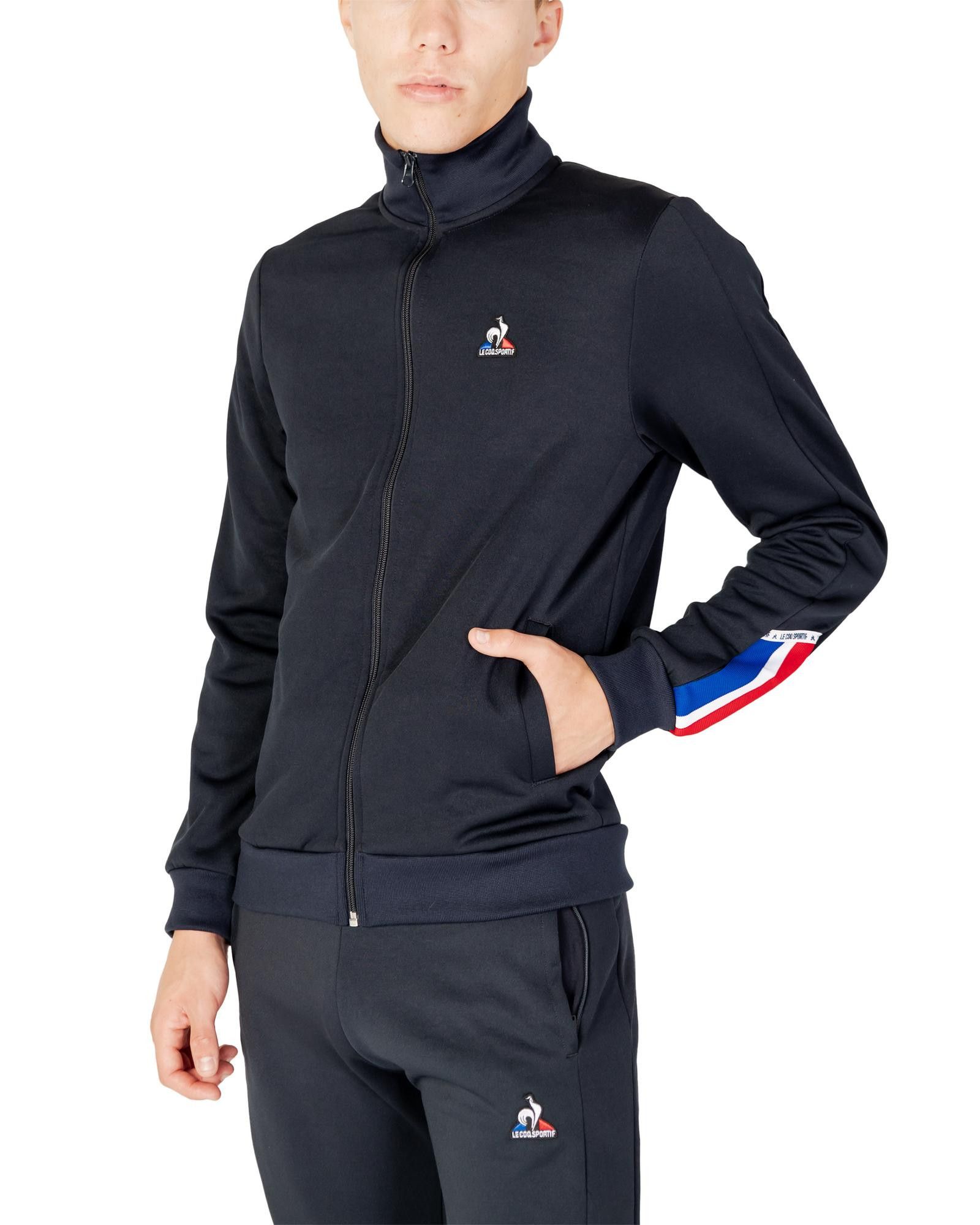 image of Le Coq Sportif Zip-Up Turtleneck Sweatshirt in Blue, Men's (Size XL)