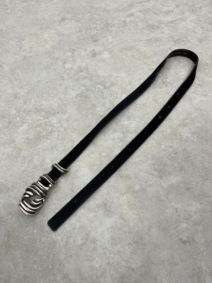 Diesel Diesel Black Minimalist Contemporary Leather Belt Size ONE SIZE - 3 Thumbnail