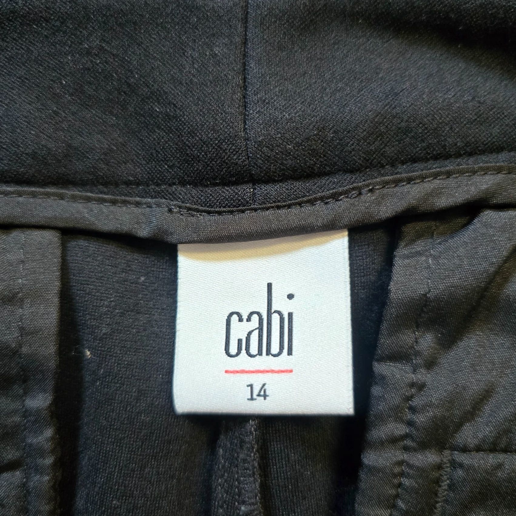Vintage Cabi Pants Womens Size 14 Black Straight Leg Ponte High Rise Zip Career Capsule Dress Pants Woman Straight Leg Zippered 34 In Waist Size 36" / US 14 / IT 50 - 4 Thumbnail