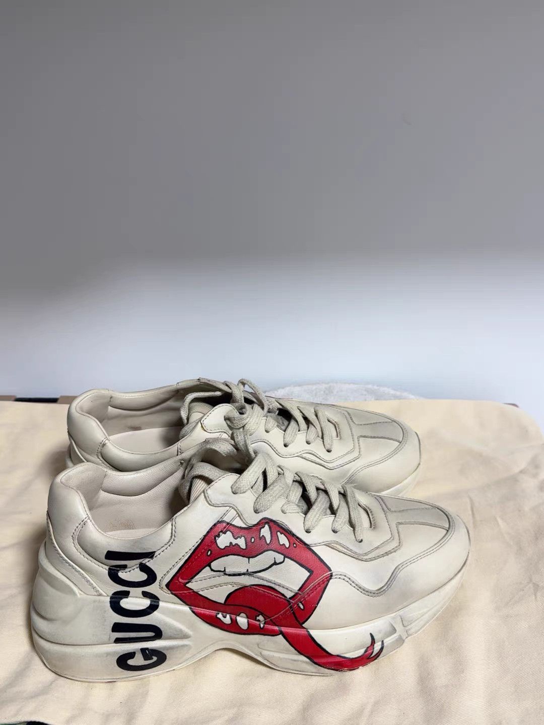 Gucci GUCCI Rhyton Lip Print Low-Top Sneakers K13 Size US 7 / IT 37 - 5 Thumbnail