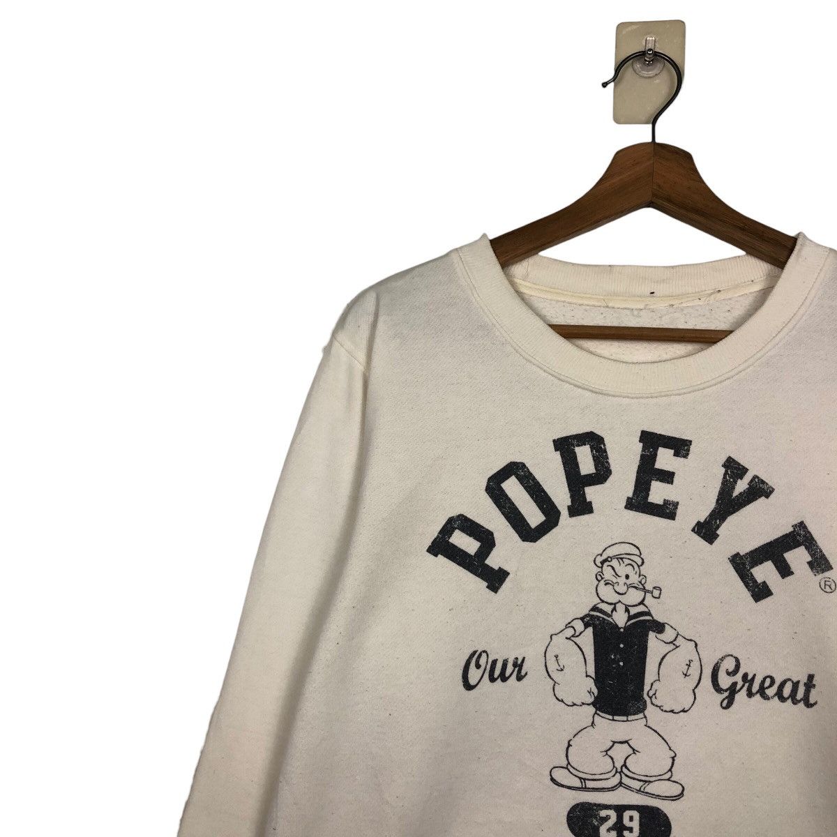 📌Vintage Sweatshirt Popeye Big Logo Cartoon Deisgn