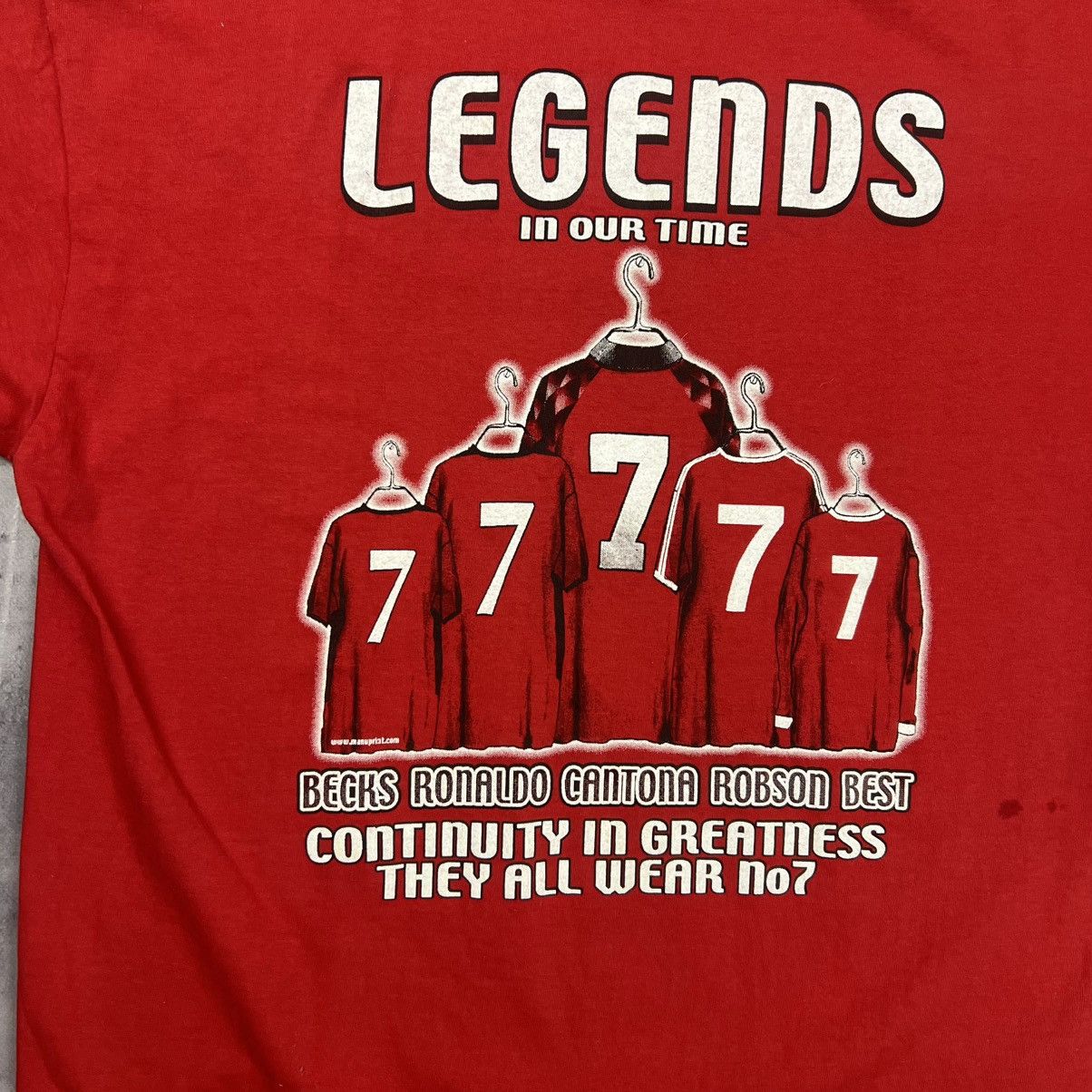 Other Rare! Eric Cantona Legends In Our Time Ronaldo 7 Jersey 90s Size US L / EU 52-54 / 3 - 14 Thumbnail