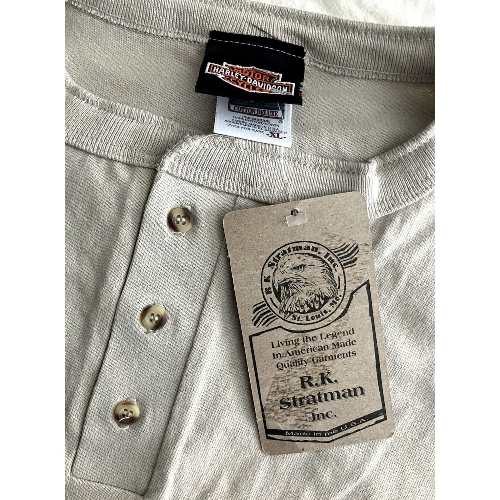 Harley Davidson VINTAGE Harley Davidson Shirt 90s XL Anchorage Alaska Polar Bear Eagle Mens Size US XL / EU 56 / 4 - 3 Thumbnail