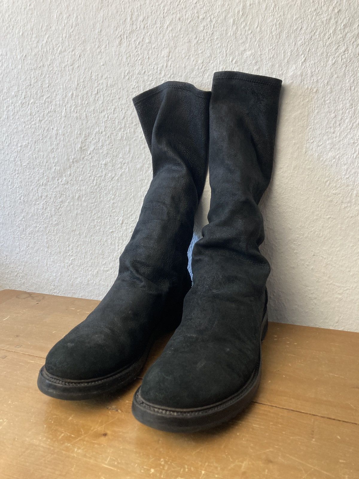 Rick Owens F/W 11 LIMO Blistered Lamb Leather Sock Creeper Boots 45/12 Size US 12 / EU 45 - 5 Thumbnail