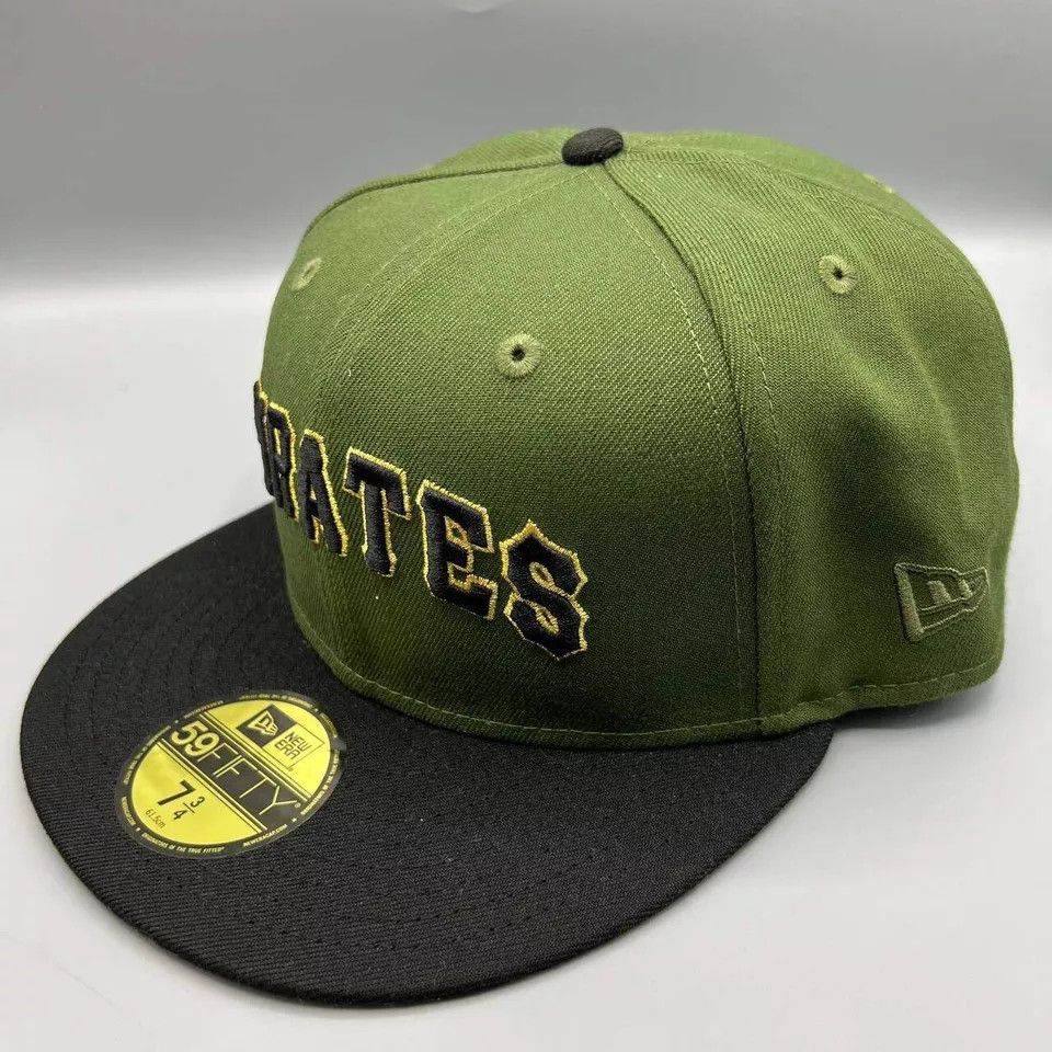 New Era Pittsburgh Pirates Hat Men 7 3/4 59Fifty New Era MLB Fitted Size ONE SIZE - 3 Thumbnail