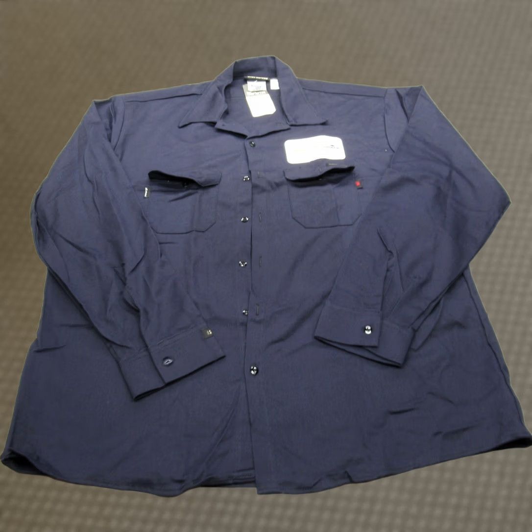 Vintage VINTAGE Workrite Uniform Shirt XXL Navy Flame Resistant Leadership Long Sleeve USA NEW Size US XXL / EU 58 / 5 - 1 Thumbnail