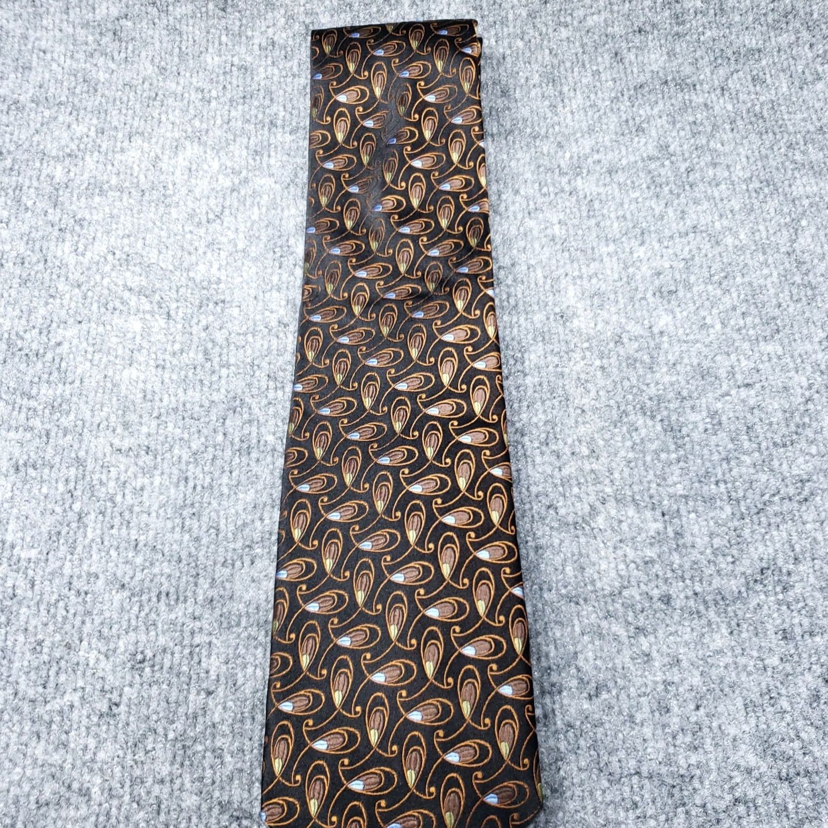Robert Talbott Robert Talbott Tie Mens Black Paisley Silk Chelsea Handsewn Designer USA Size ONE SIZE - 2 Thumbnail