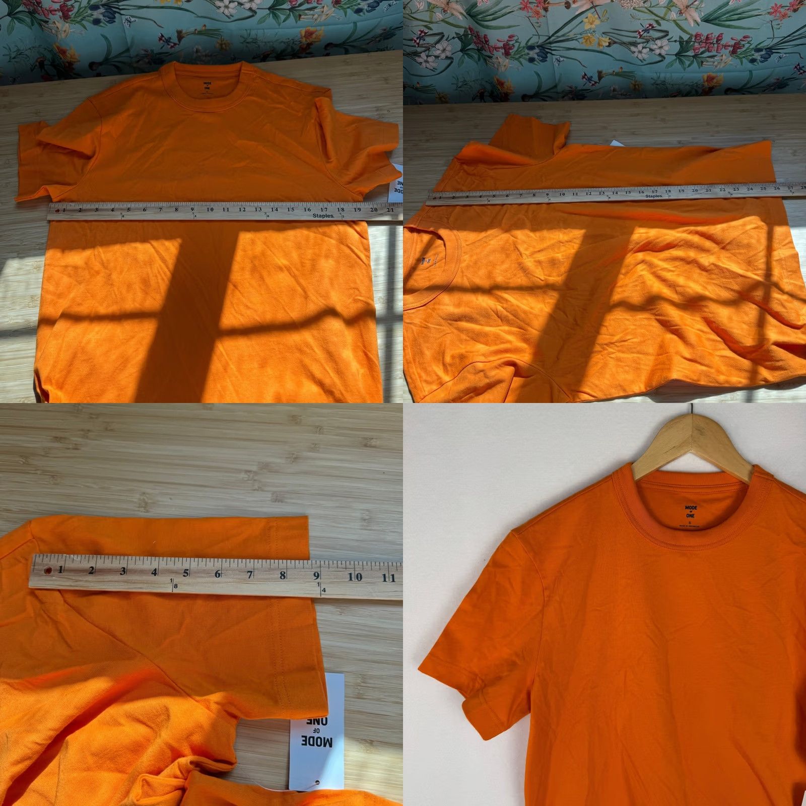 Vintage Mode of One Mens EVRYDAY T TABLE T-Shirt Voltage Orange Small Cotton Crew Neck Short Sleeve Basic 100187076MN Size US S / EU 44-46 / 1 - 8 Thumbnail