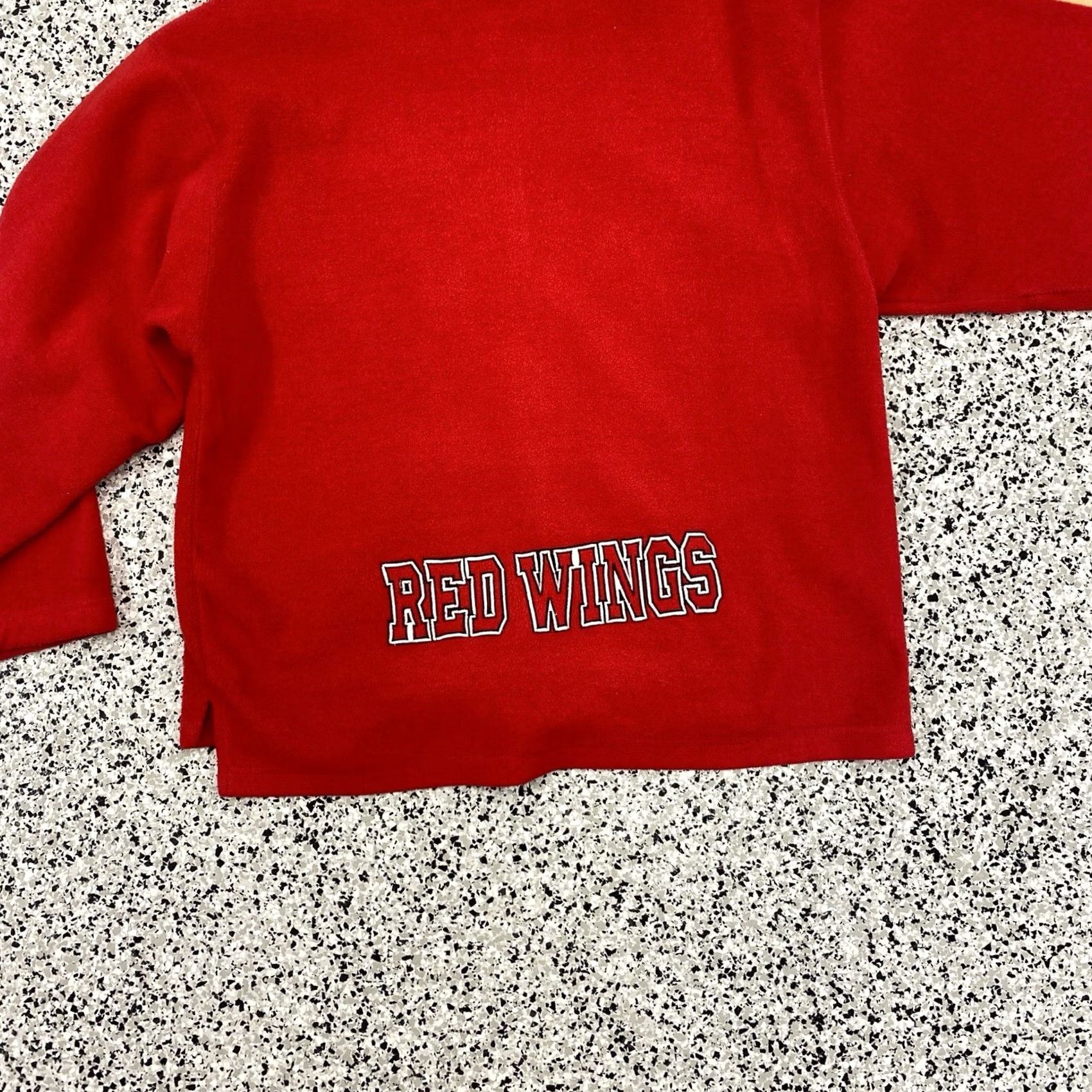Russell Athletic VINTAGE Russell Athletic Pro Edge Detroit Red Wings Hockey NHL Hoodie Sweatshirt Zip Red Medium Mens Size US M / EU 48-50 / 2 - 6 Thumbnail