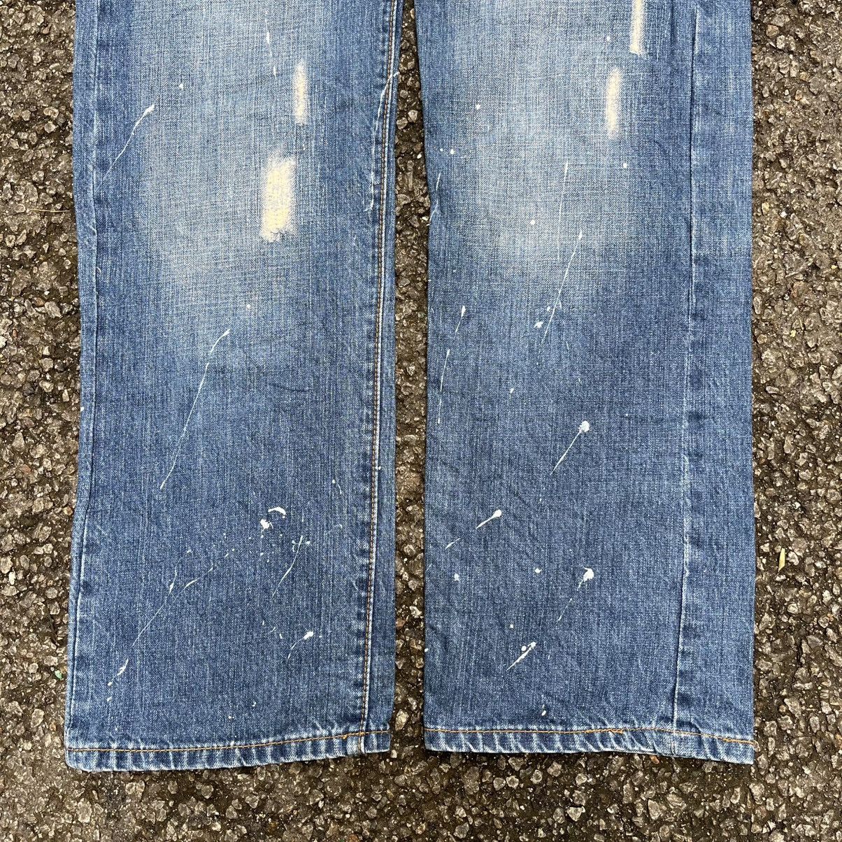 Hysteric Glamour Japanese Semantic Design Painted Denim Distressed Jeans Size US 32 / EU 48 - 2 Thumbnail