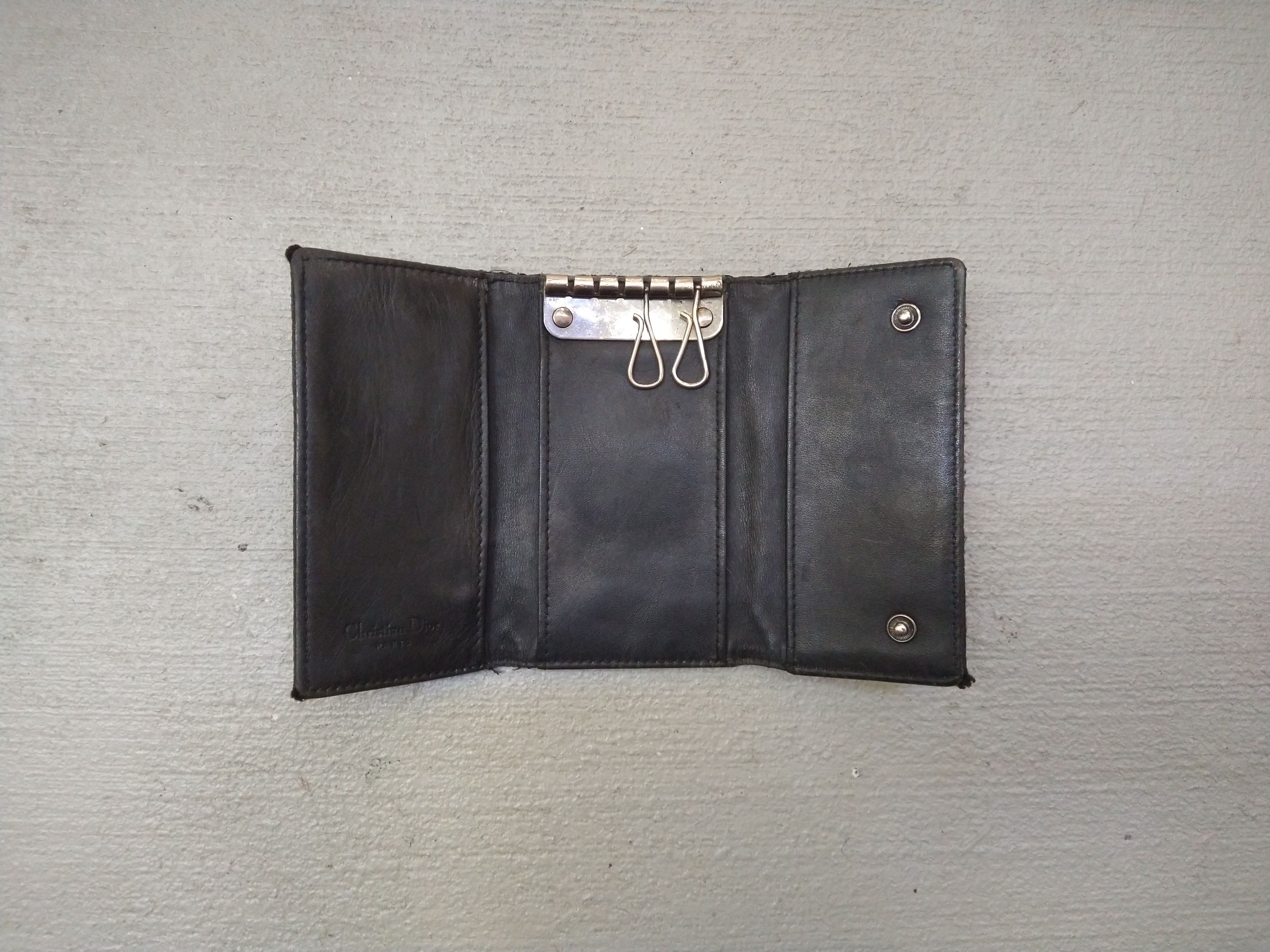 Christian Dior Monsieur Christian Dior Wallet Black Canvas Nylon Leather Monogram Size ONE SIZE - 10 Thumbnail
