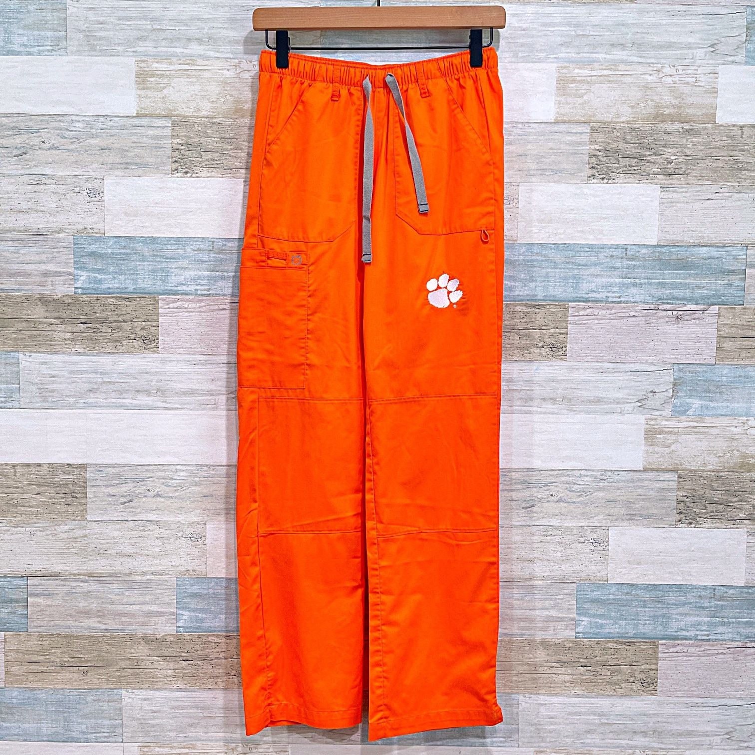 Koio Clemson Tigers WonderWink Cargo Scrub Pant Orange Nursing XS Size 24" / US 00 / IT 34 - 1 Thumbnail