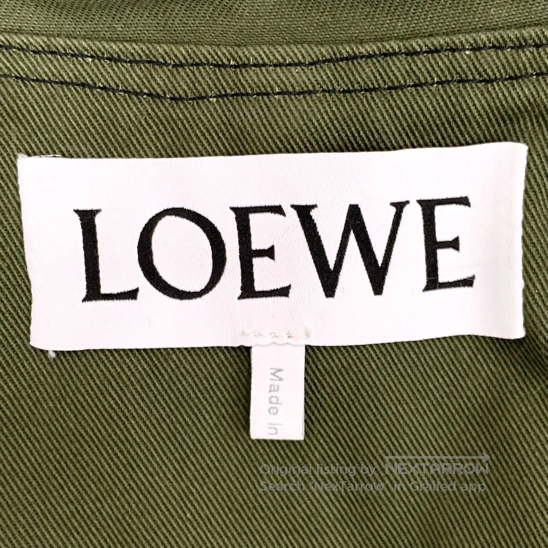 Loewe Loewe Dark Green Logo Cotton Hooded Jacket. Size XXS / US 00 / IT 34 - 7 Thumbnail