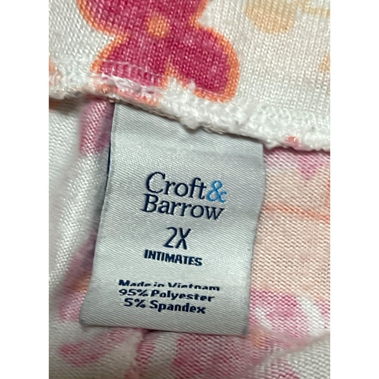 Croft & Barrow Croft & Barrow Shorts Women's Plus 2X Sleep Shorts Floral Multicolor Pink White Orange Size 40" / US 18 - 5 Thumbnail