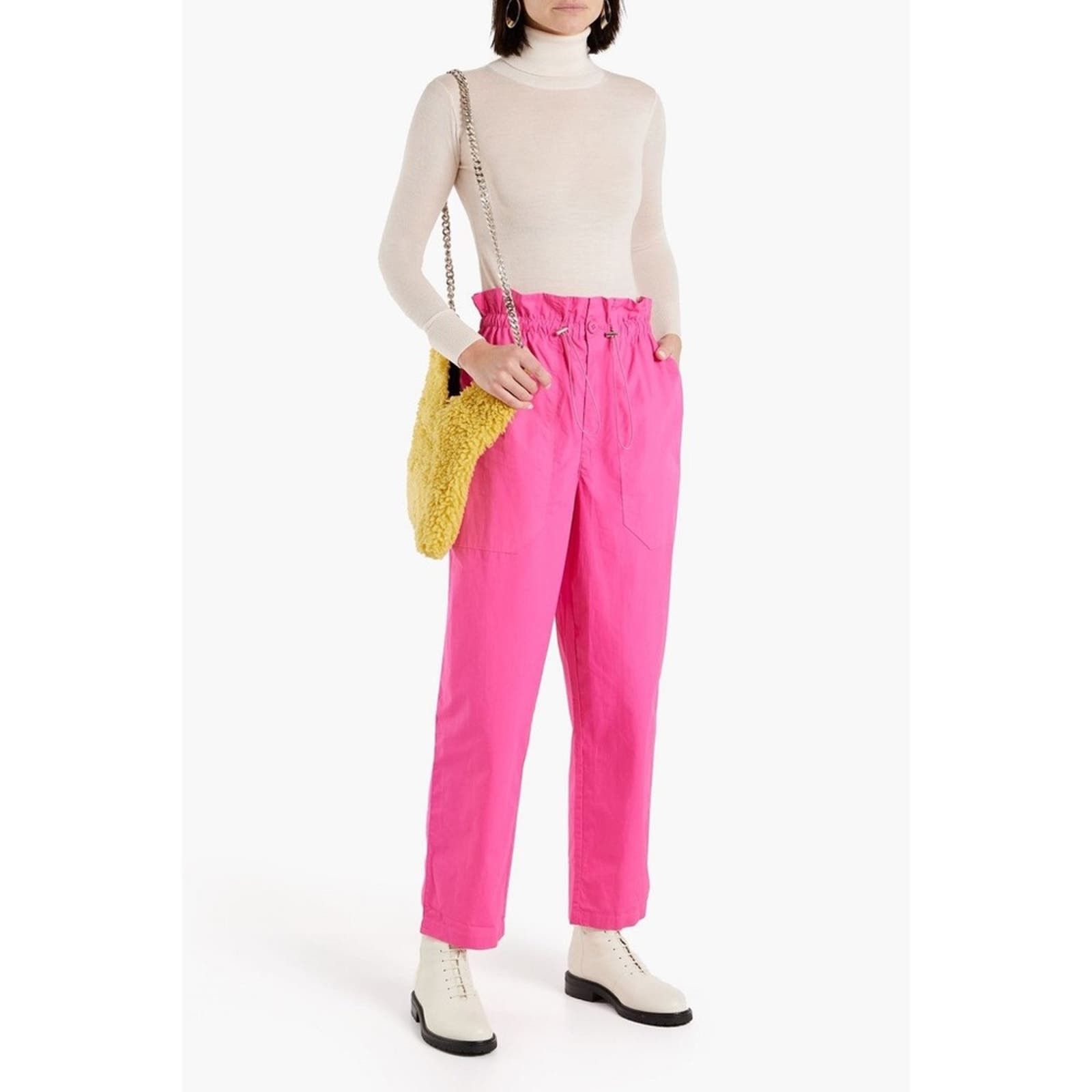 image of L F Markey L.f. Markey Barbie Pink Hugo Cotton Tapered Pants Nwt, Women's (Size 26)