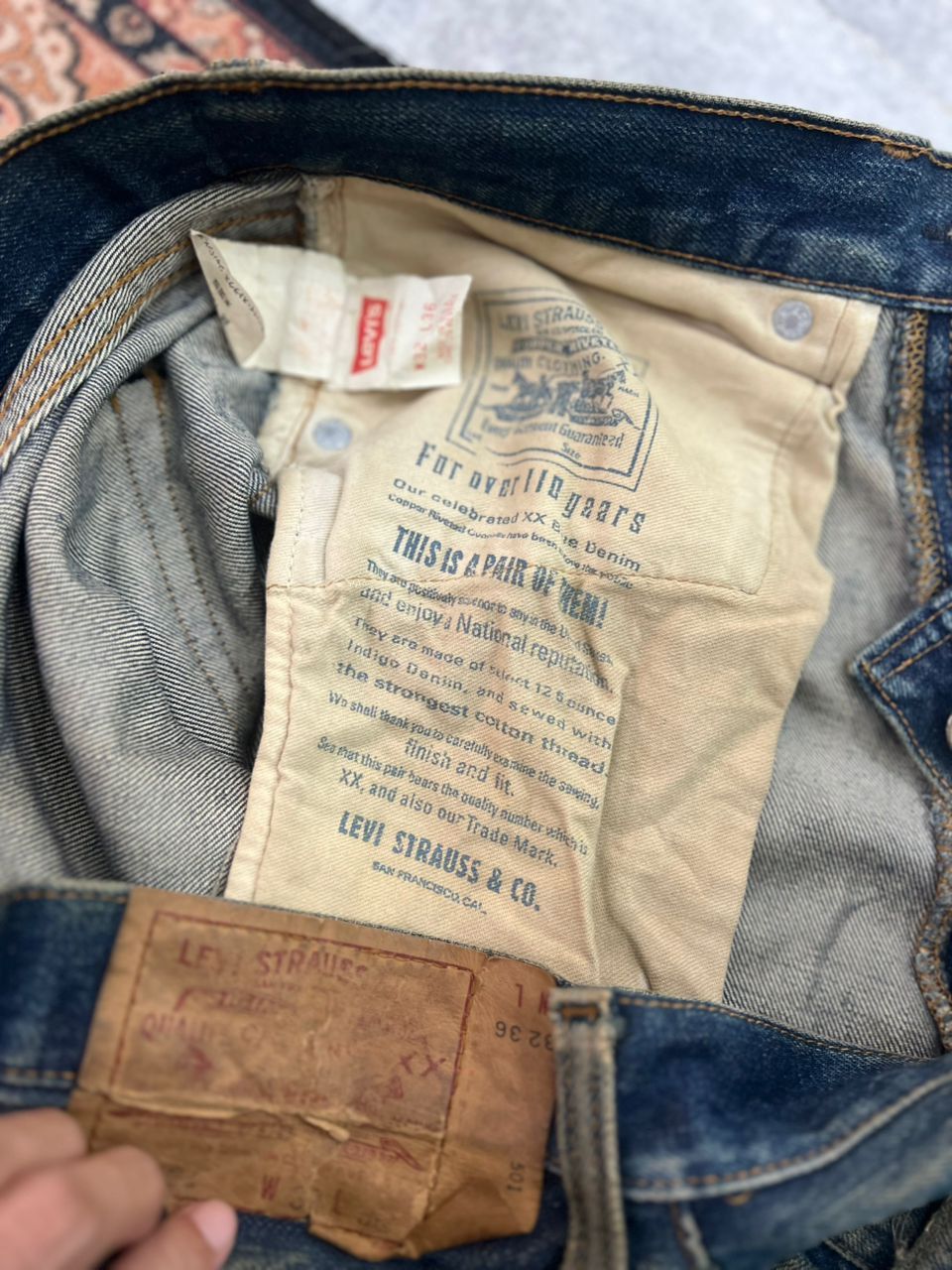 Levi's × Vintage Vintage 1990’s Levis big E 110 Anniversary Selvedge Denim Size US 32 / EU 48 - 15 Thumbnail