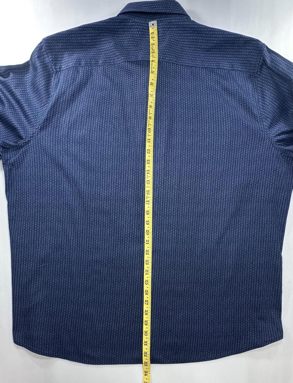 Elie Tahari Tahari Regular Fit Stretch Button Up Shirt Blue Mens 2XL Size US XXL / EU 58 / 5 - 3 Thumbnail