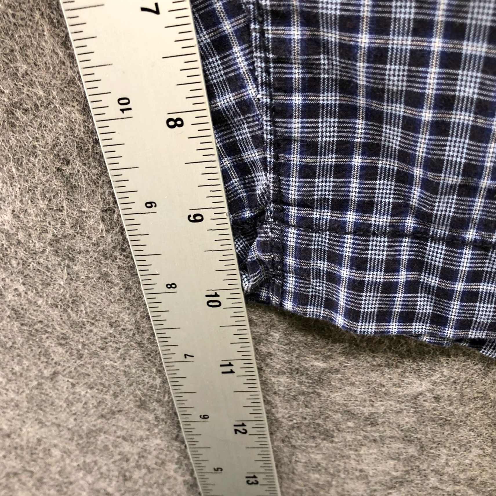 Gap Gap Chino Shorts Mens Size 38 Blue Plaid 10" Inseam Cotton Flat Front Summer Casual Mens Size US 38 / EU 54 - 7 Thumbnail