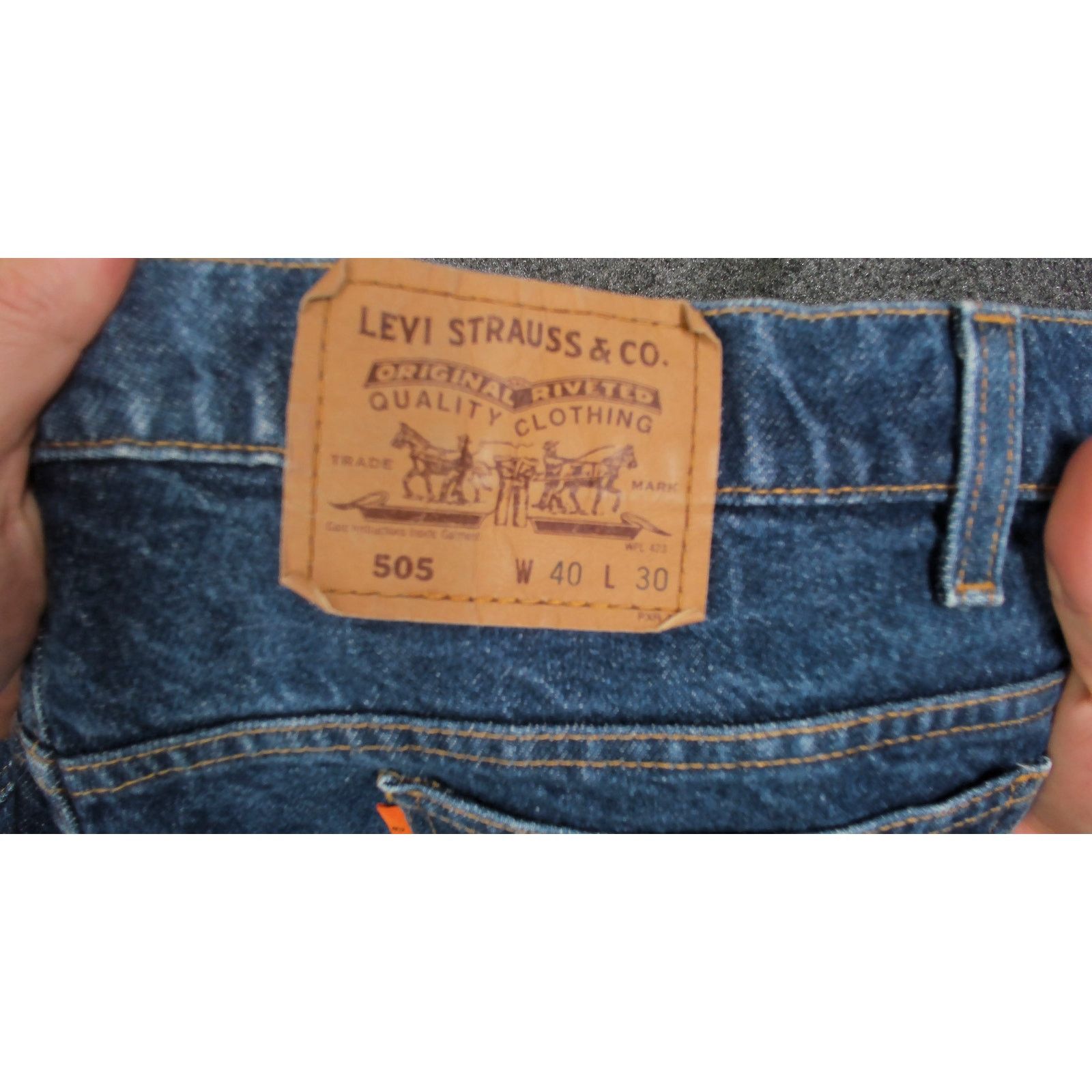 Levi's Levi's 1993 Blank Orange Tab 505 Denim Dark Wash 40x31.5 Size US 40 / EU 56 - 10 Thumbnail