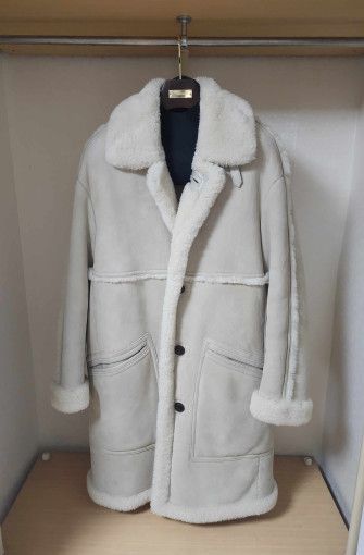 Tom Ford o1sm1stk0824 Suede Shearling Low Cut Single Mustang Coat Size US L / EU 52-54 / 3 - 1 Thumbnail