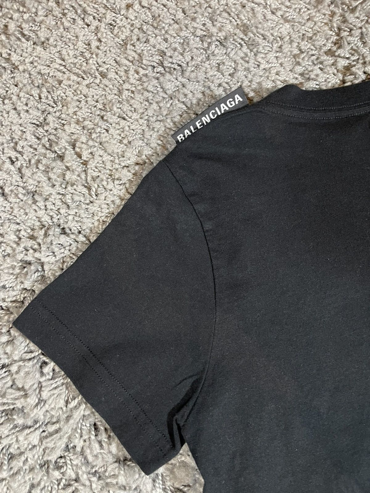 Balenciaga Balenciaga Shoulder Logo Light Jersey T-Shirt Black Size XS / US 0-2 / IT 36-38 - 5 Thumbnail