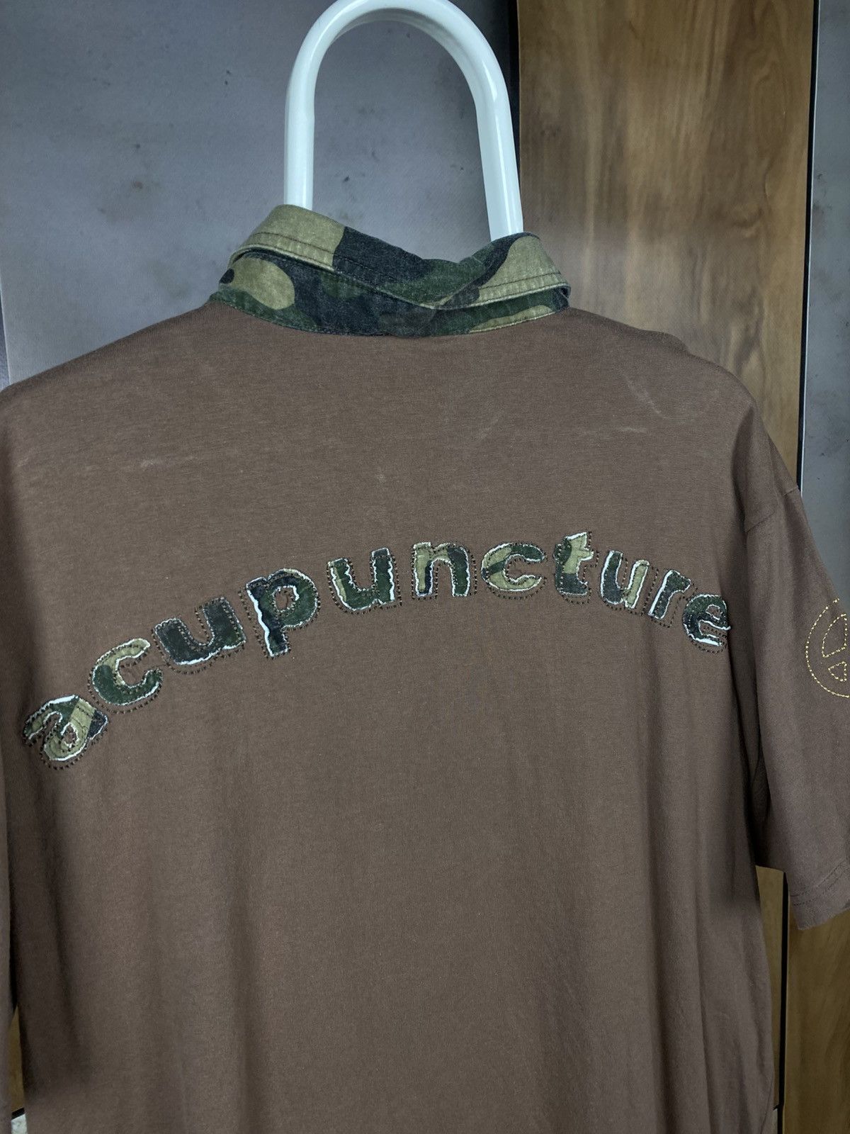 Acupuncture 💋Vintage Polo T-Shirt Acupuncture 3D Logo Army VTG Tee💋 Size US XL / EU 56 / 4 - 4 Thumbnail