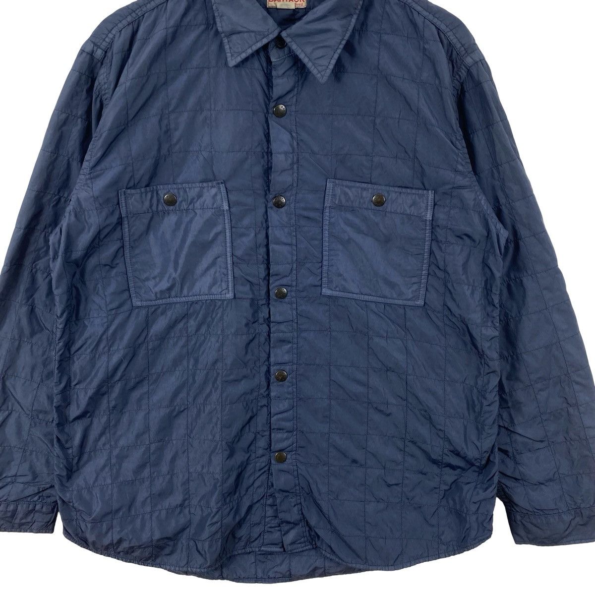 Vintage Vintage BARTACK Quilted Workwear Jacket Button Up Overshirt Size US L / EU 52-54 / 3 - 5 Thumbnail