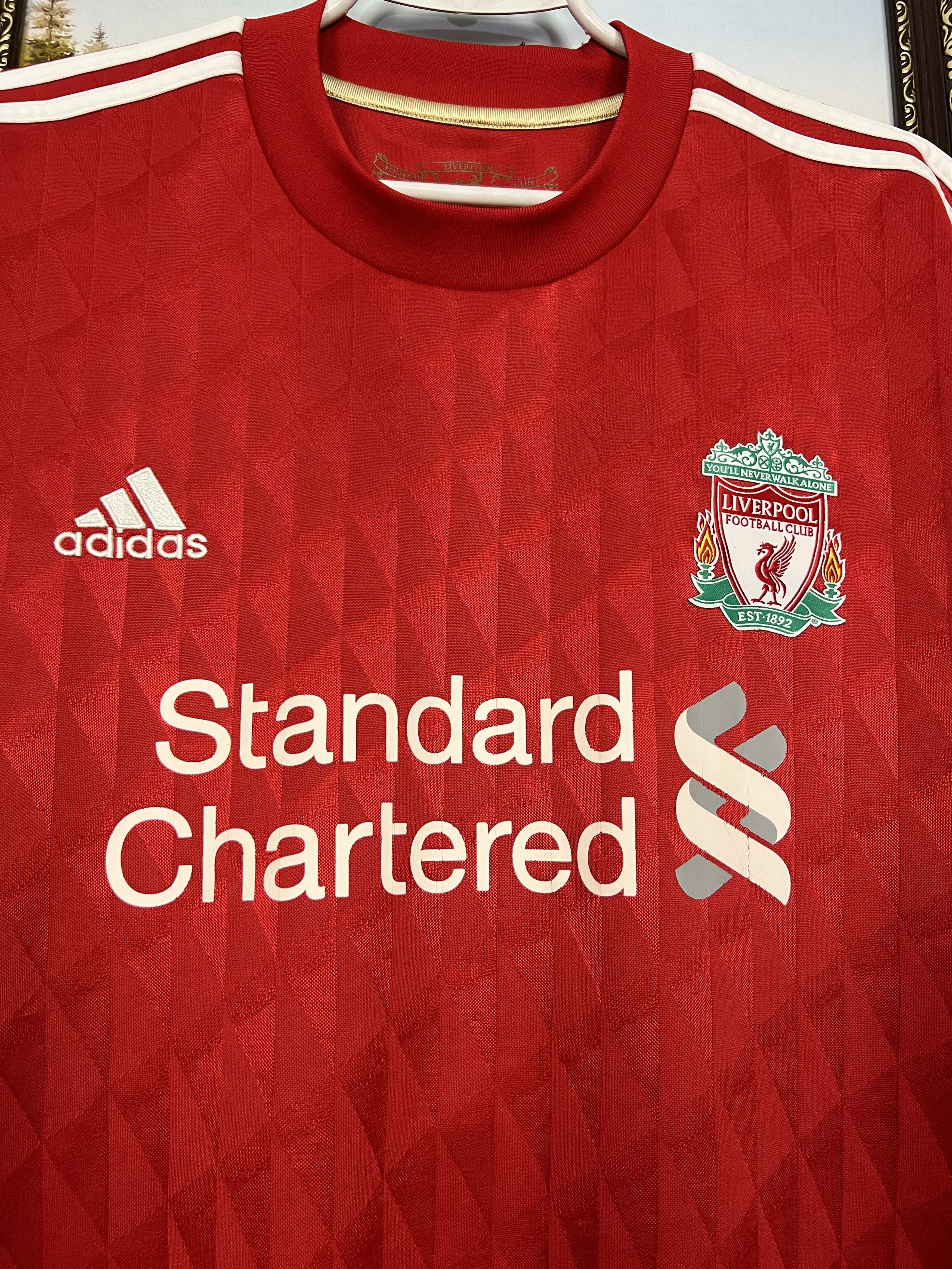 Adidas Liverpool Home football shirt 2010 Soccer Adidas #3 Enrique Size US XL / EU 56 / 4 - 7 Thumbnail