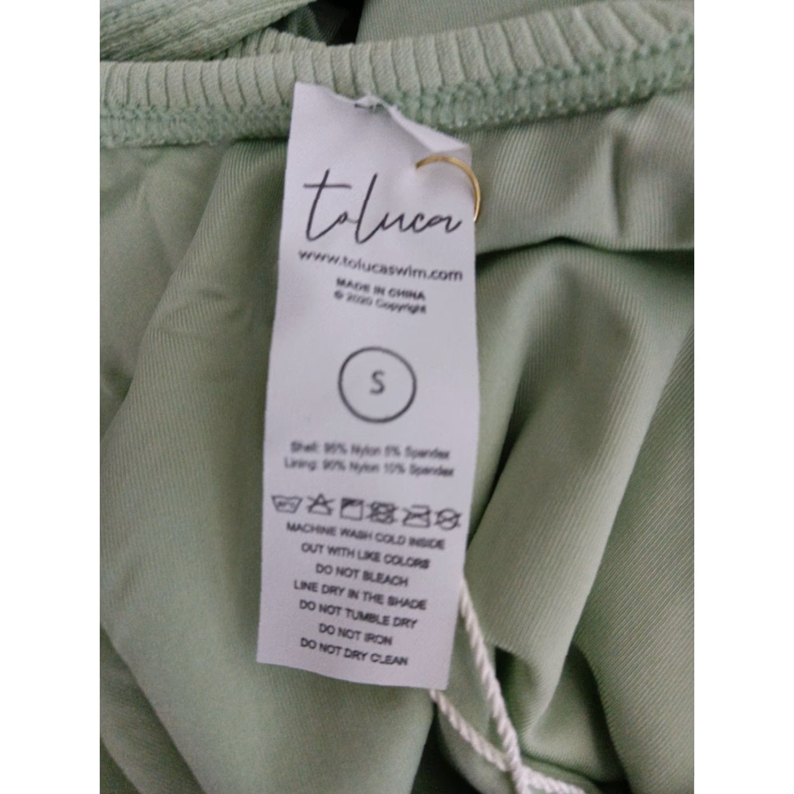 Vintage Toluca One Piece Shirt Women S Eucalyptus Hybrid Ribbed Maxi Belted Swim Sexy Beach Size ONE SIZE - 5 Thumbnail