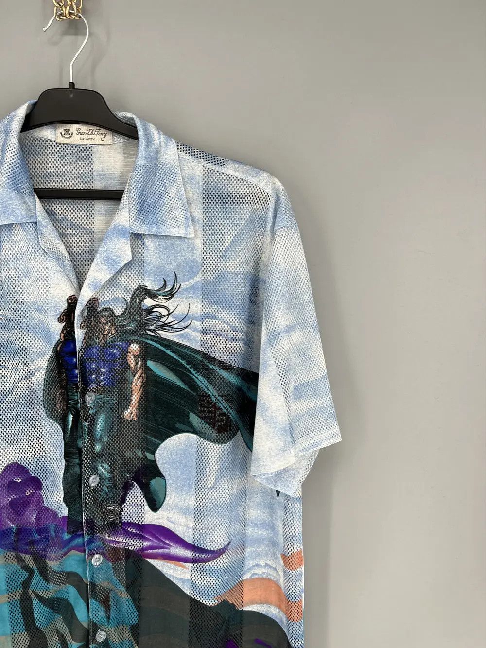 Vintage Vintage Japanese Style Short Sleeve Mesh Shirt Streetwear Size US L / EU 52-54 / 3 - 5 Thumbnail