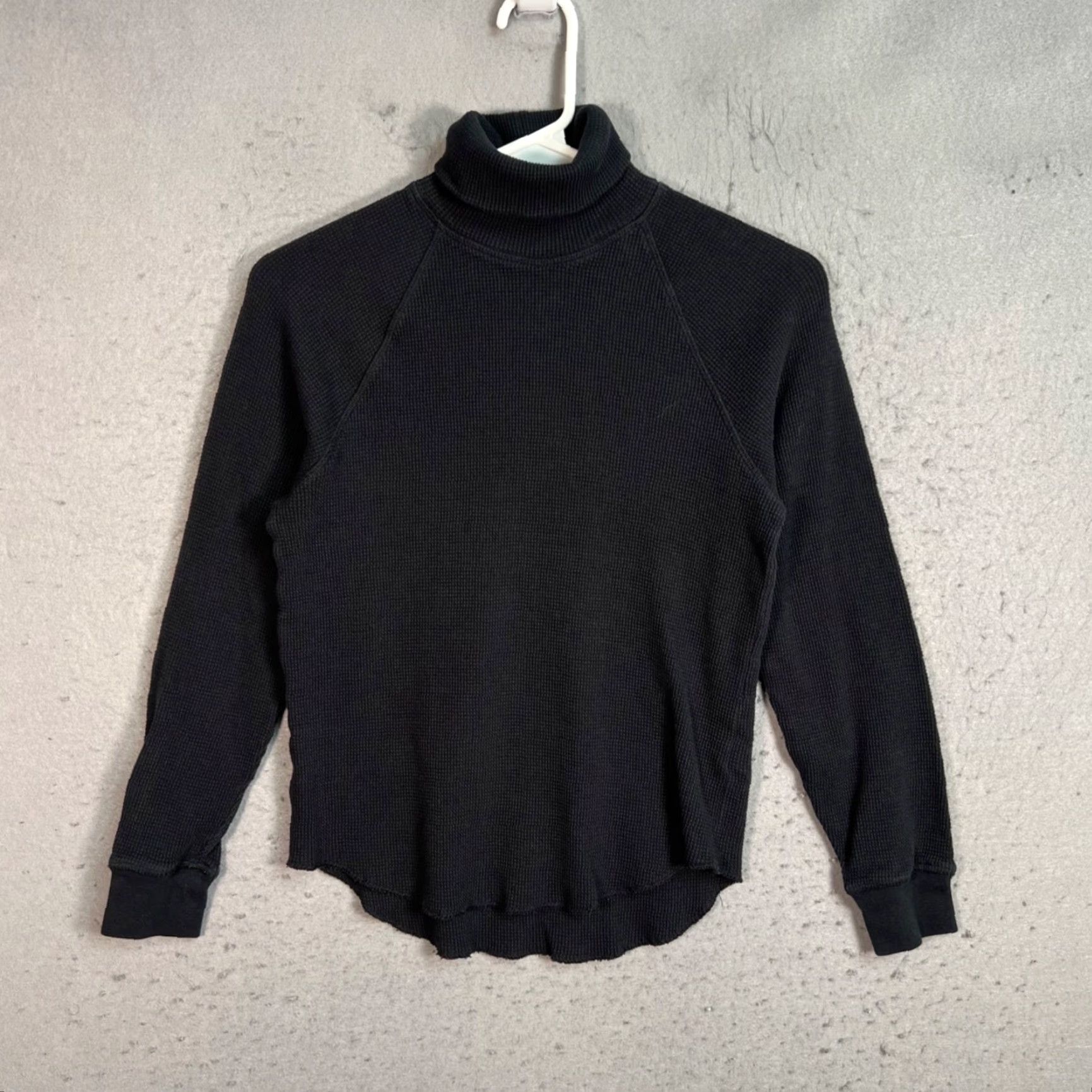 Everlane Everlane Shirt Womens XS Black Organic Cotton Turtleneck Thermal Top Long Sleeve Size XS / US 0-2 / IT 36-38 - 2 Thumbnail