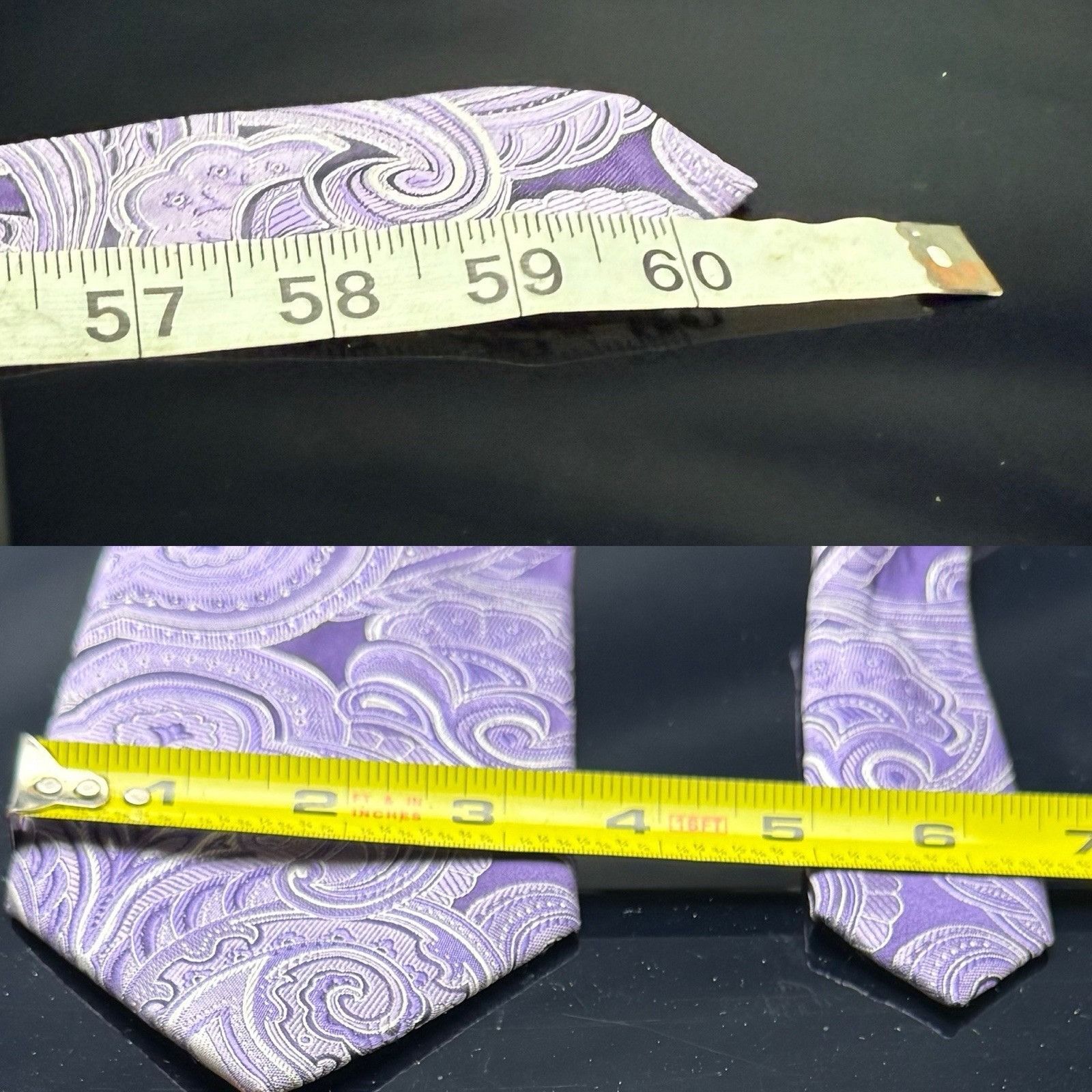 Donald Trump Donald J Trump Signature collection Paisley Purple Tie 60.5 Size ONE SIZE - 3 Thumbnail