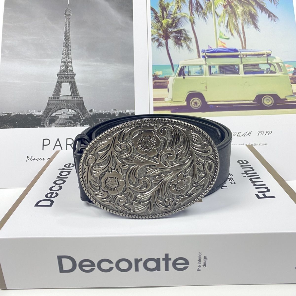 Designer Vibe Vintage Belt Riveted Belts Menswear Accessories Size ONE SIZE - 2 Thumbnail
