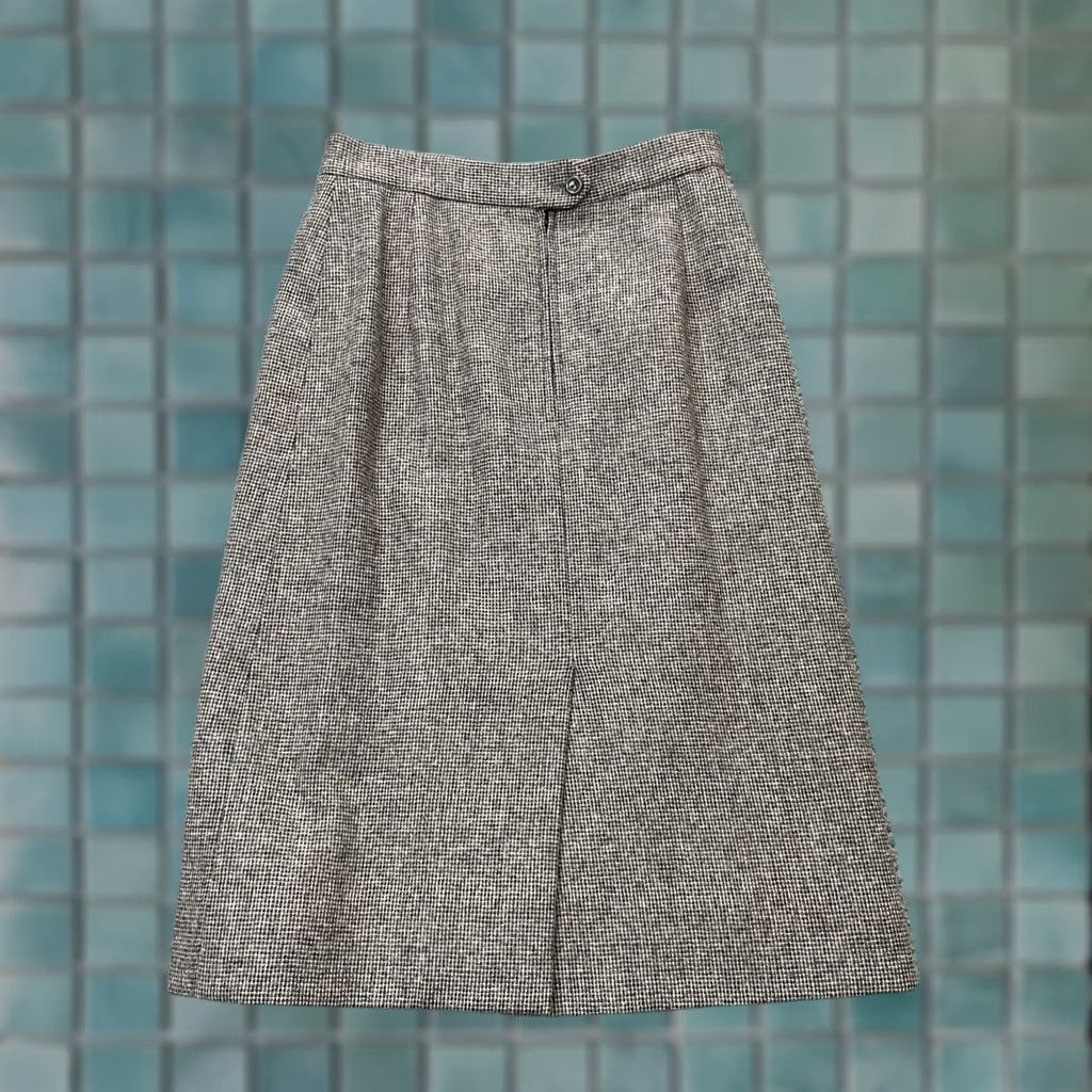 Vintage VTG Academia Skirt Womens 2 Gray A Line Classic Slit I Magnin 70s Old Money Prep Mens Womens Girls Boys Size 26" / US 2 / IT 38 - 1 Thumbnail