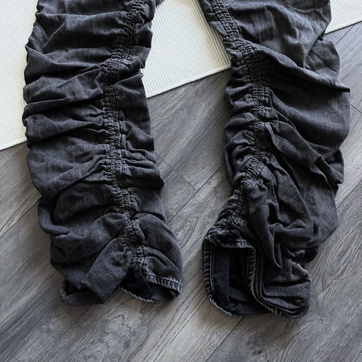 R13 R13 Shirring Jane Kane Black Jeans Size 28" / US 6 / IT 42 - 2 Thumbnail