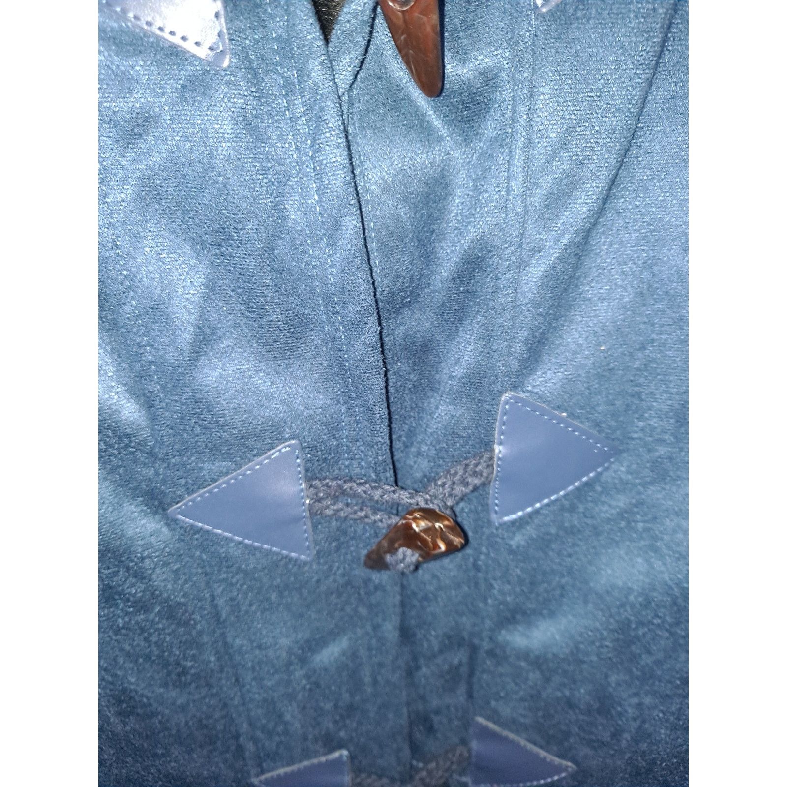 Other Fleece Lined Blue Hooded Lightweight Hook and Loop Coat Size M / US 6-8 / IT 42-44 - 3 Thumbnail