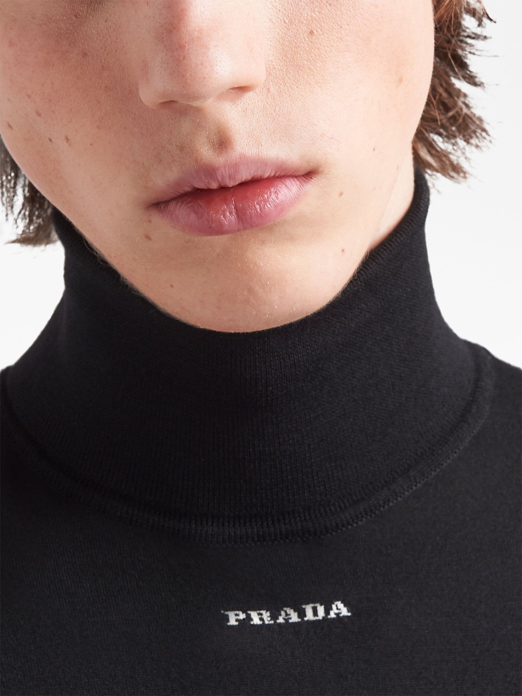 Prada o1bcso1str1025 Superfine Wool Sweater in Black Size US L / EU 52-54 / 3 - 4 Thumbnail