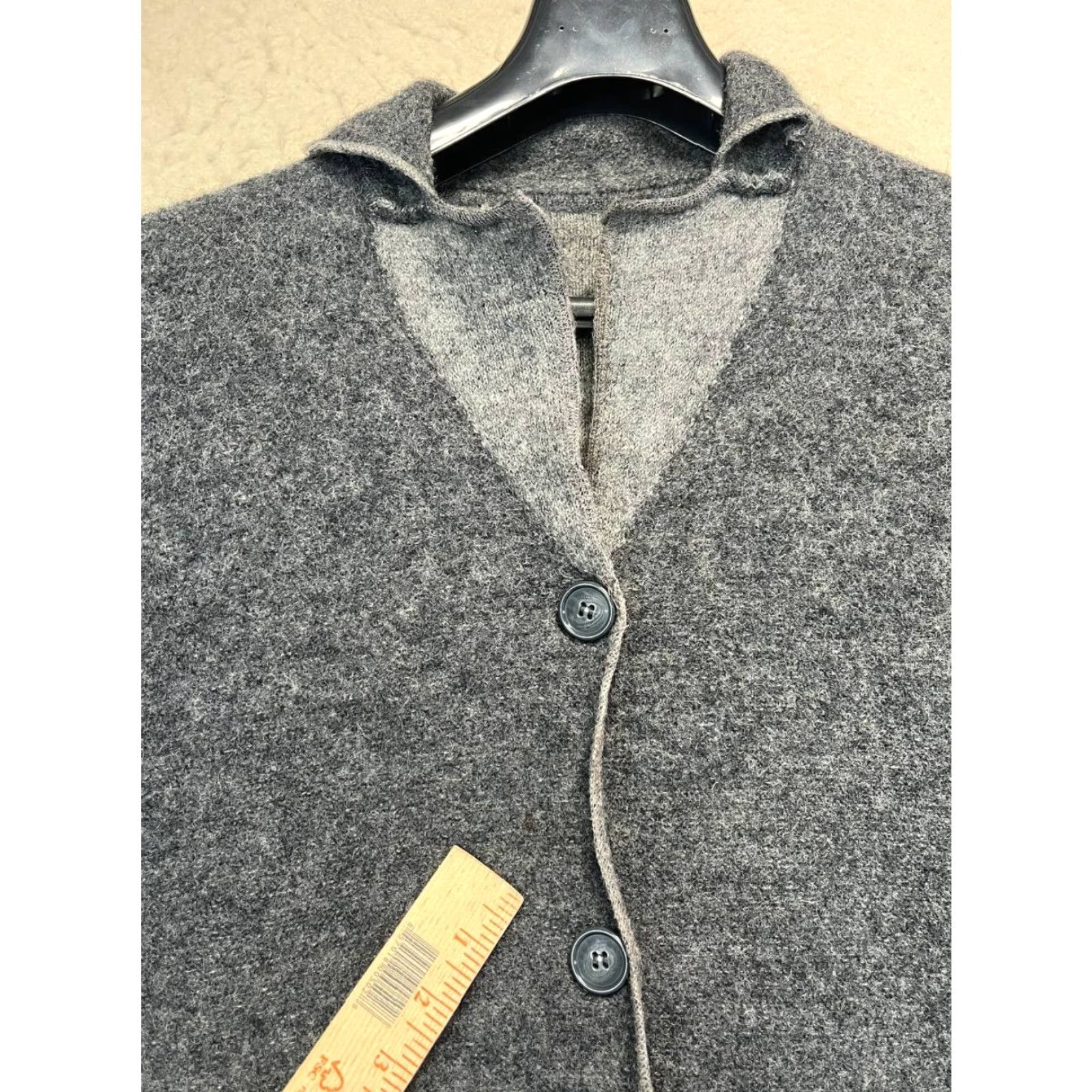 Ralph Lauren VINTAGE Ralph Lauren Cardigan Gray 100% Wool 3 Button Women's XL Sweater Long Sleeve V-Neck Potable Pockets City Classic Size XL / US 12-14 / IT 48-50 - 7 Thumbnail