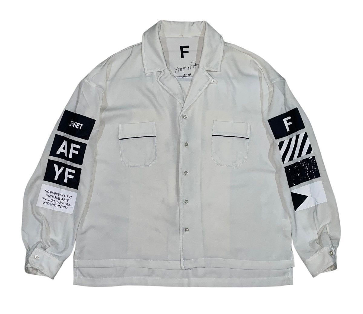 Japanese Brand AFYF Attitude of Fetishism OFF WHITE Style Shirt Size US L / EU 52-54 / 3 - 1 Thumbnail