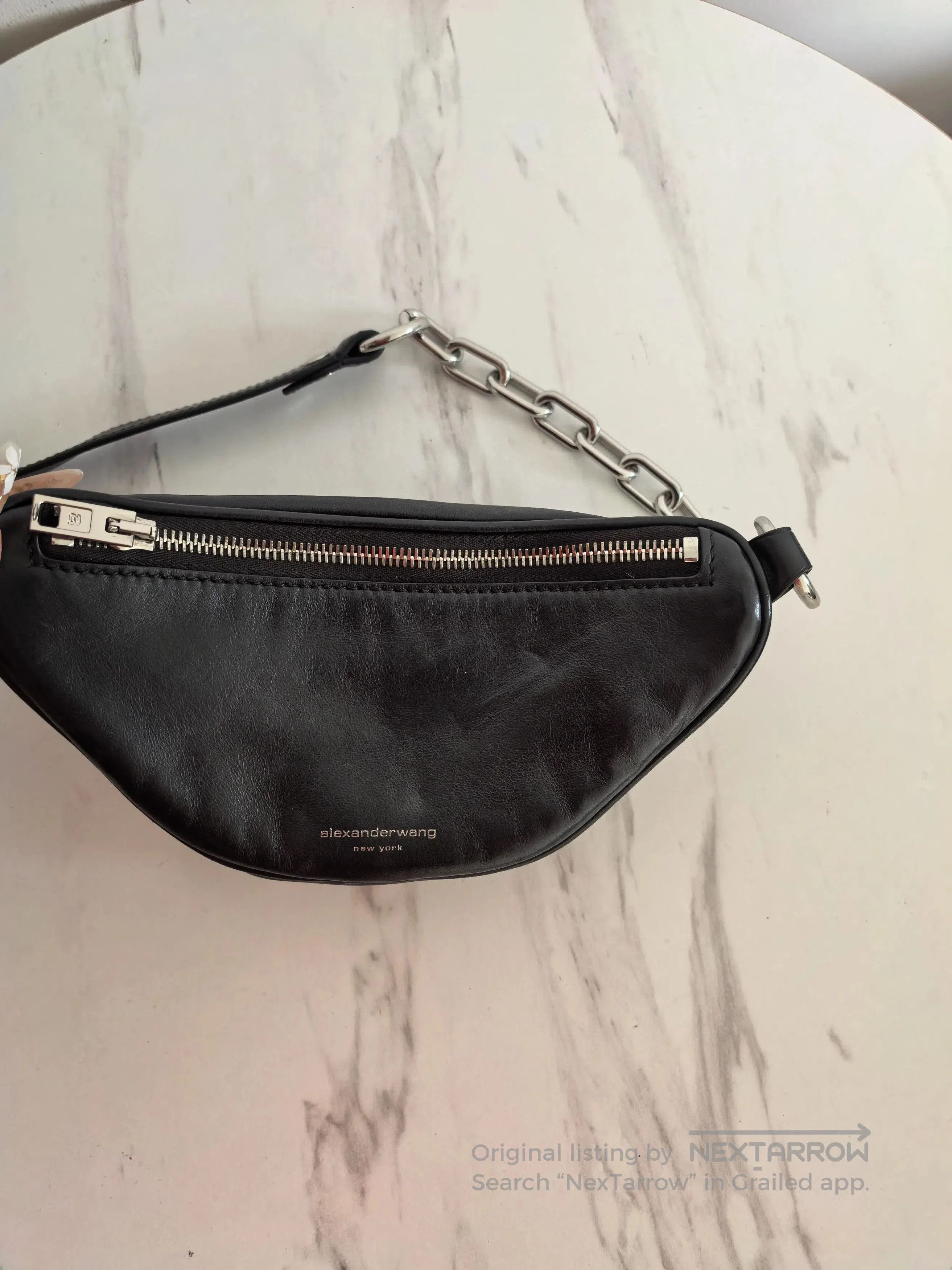 Alexander Wang Alexander Wang Black Leather Mini Waist Bag. Size ONE SIZE - 2 Thumbnail