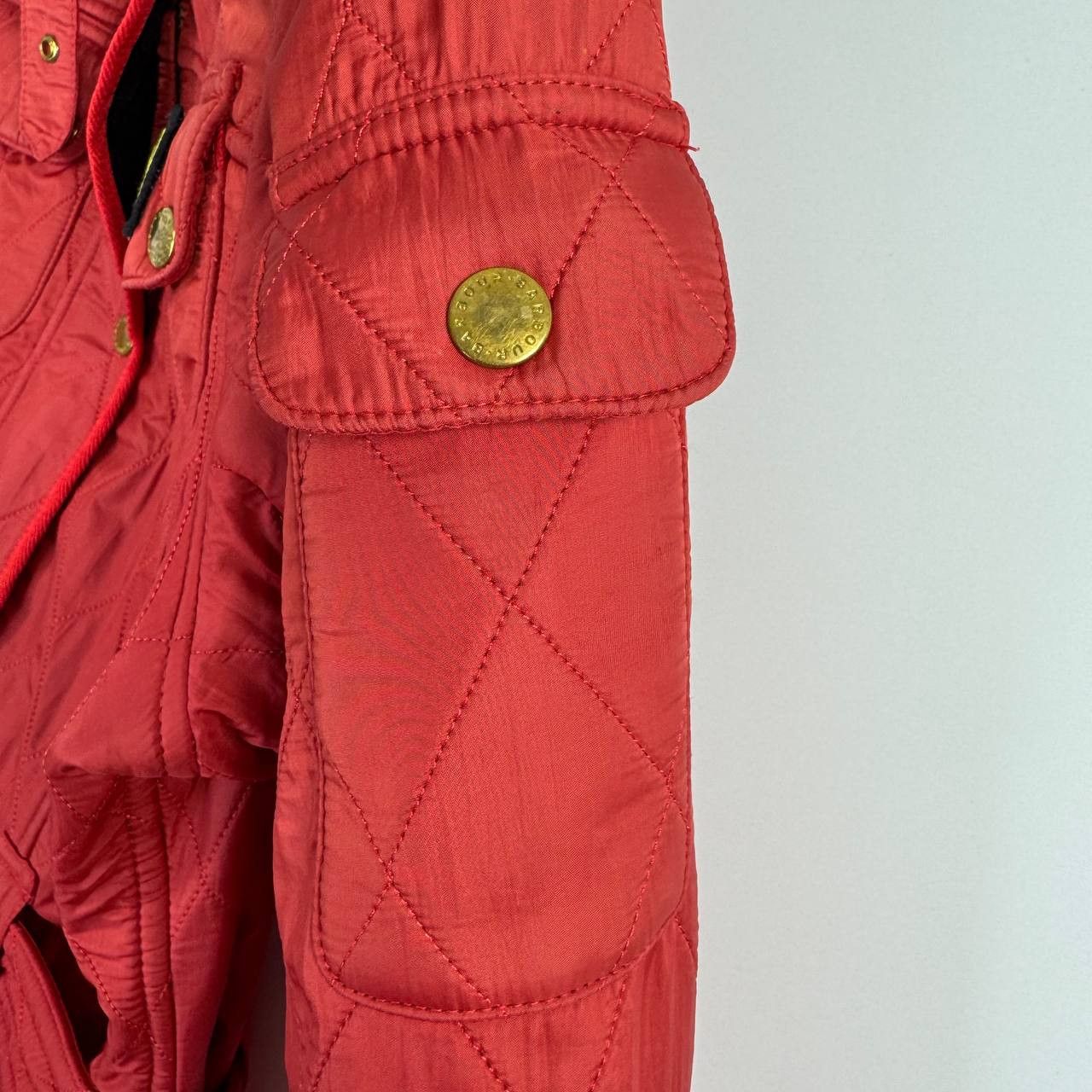 Barbour Barbour International Womens Quilted Red Belted Size UK 12 Size L / US 10 / IT 46 - 5 Thumbnail