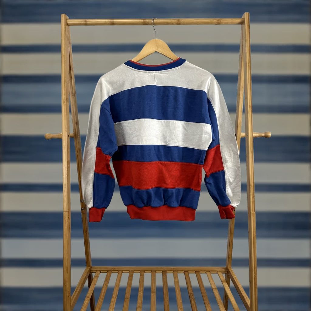 Adidas VTG Adidas Trefoil Color Block Striped Bold Crewneck Sweatshirt Size S Mens Multicolor USA 80s Size US S / EU 44-46 / 1 - 1 Thumbnail