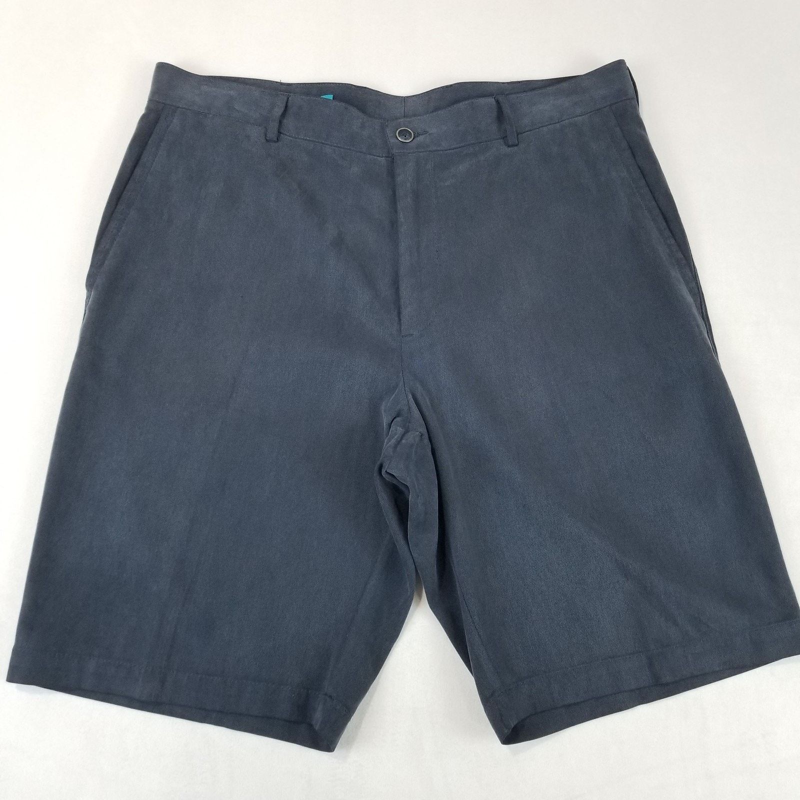 Tori Richard Tori Richard Shorts Mens 35 Blue Flat Front Chino Size US 35 - 8 Thumbnail