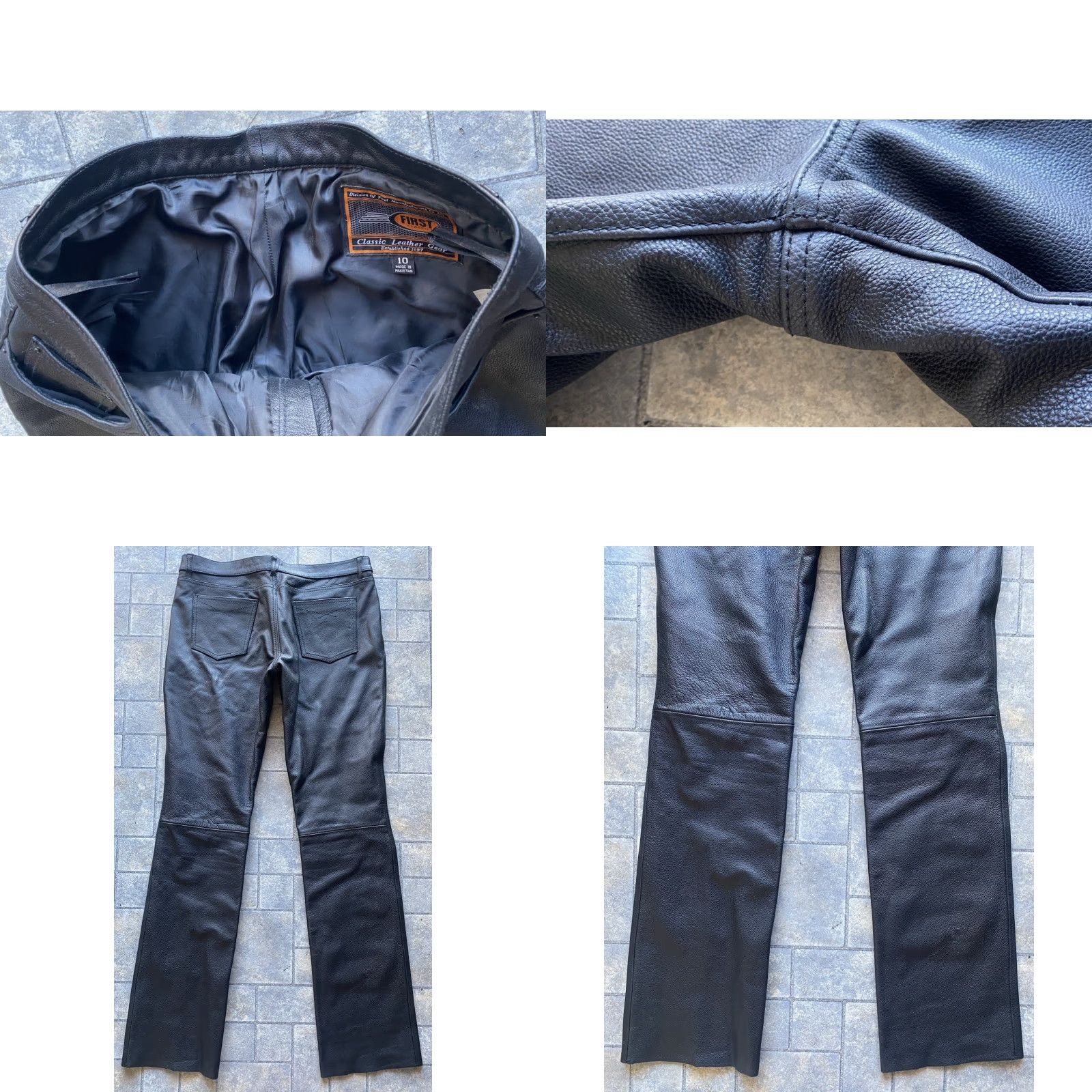 Vintage First Classics Leather Pants Women Black Size 10 Size 32" / US 10 / IT 46 - 9 Thumbnail
