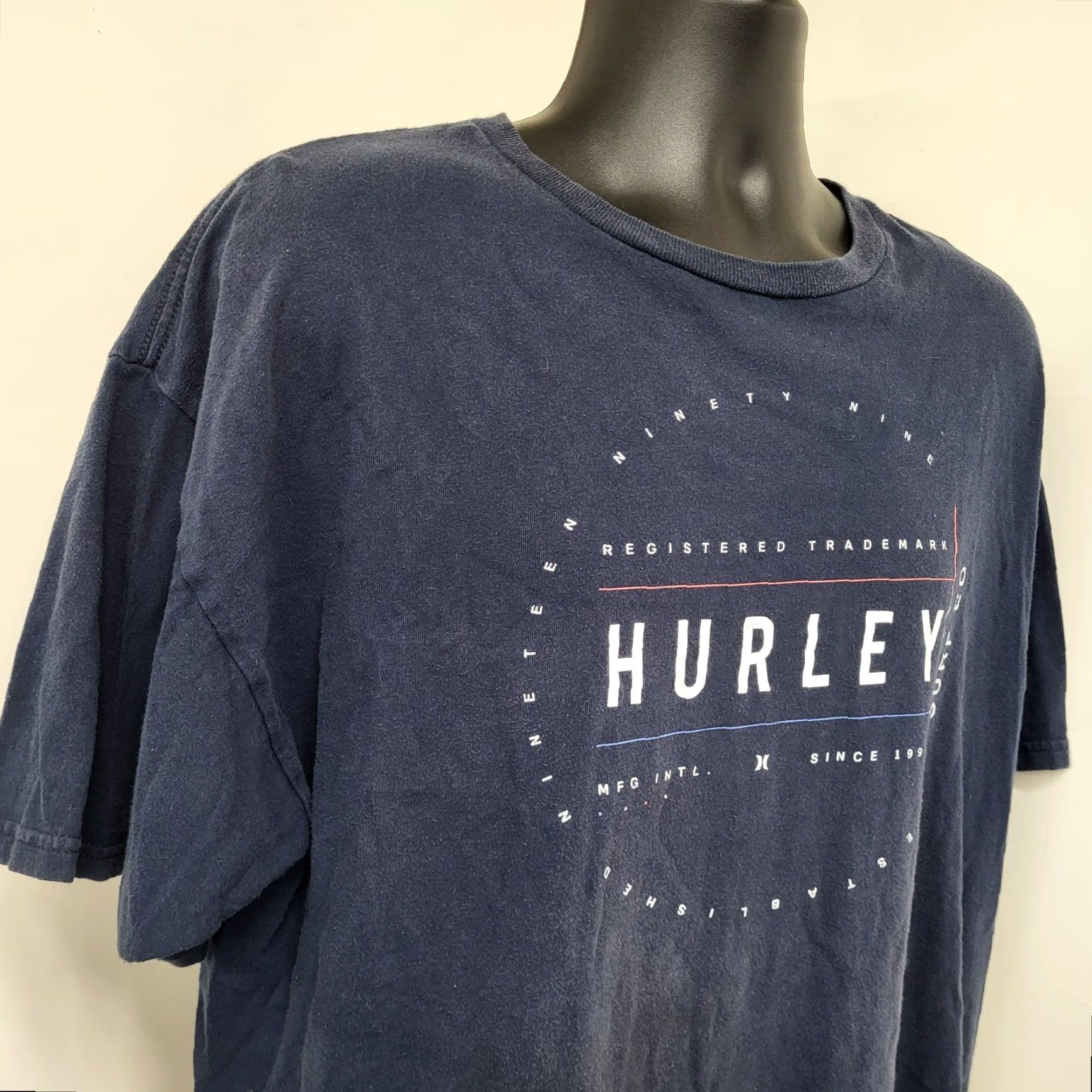 Hurley Hurley Surf Co. TShirt Men XXL Blue Short Sleeve Skater Surfer EUC Size US XXL / EU 58 / 5 - 6 Thumbnail