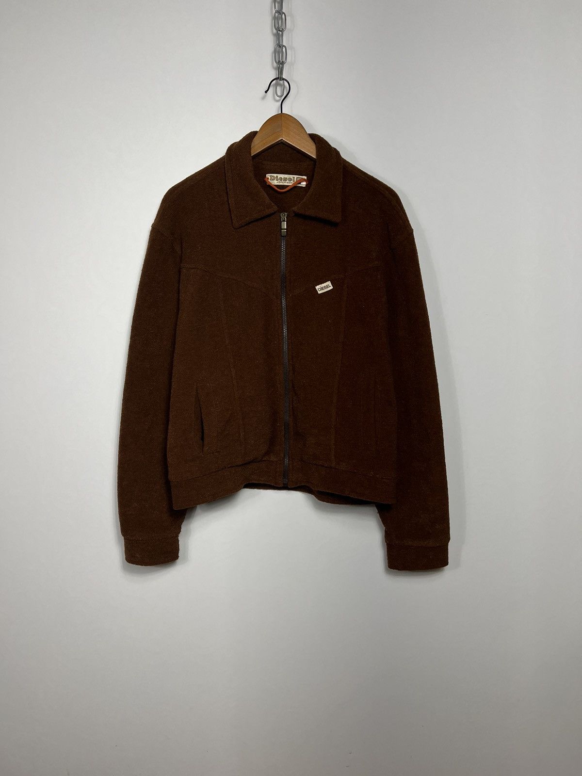 【 VINTAGE 】 Teddy Jacket Vintage 90s Diesel Terry Cotton Teddy Jacket Bomber