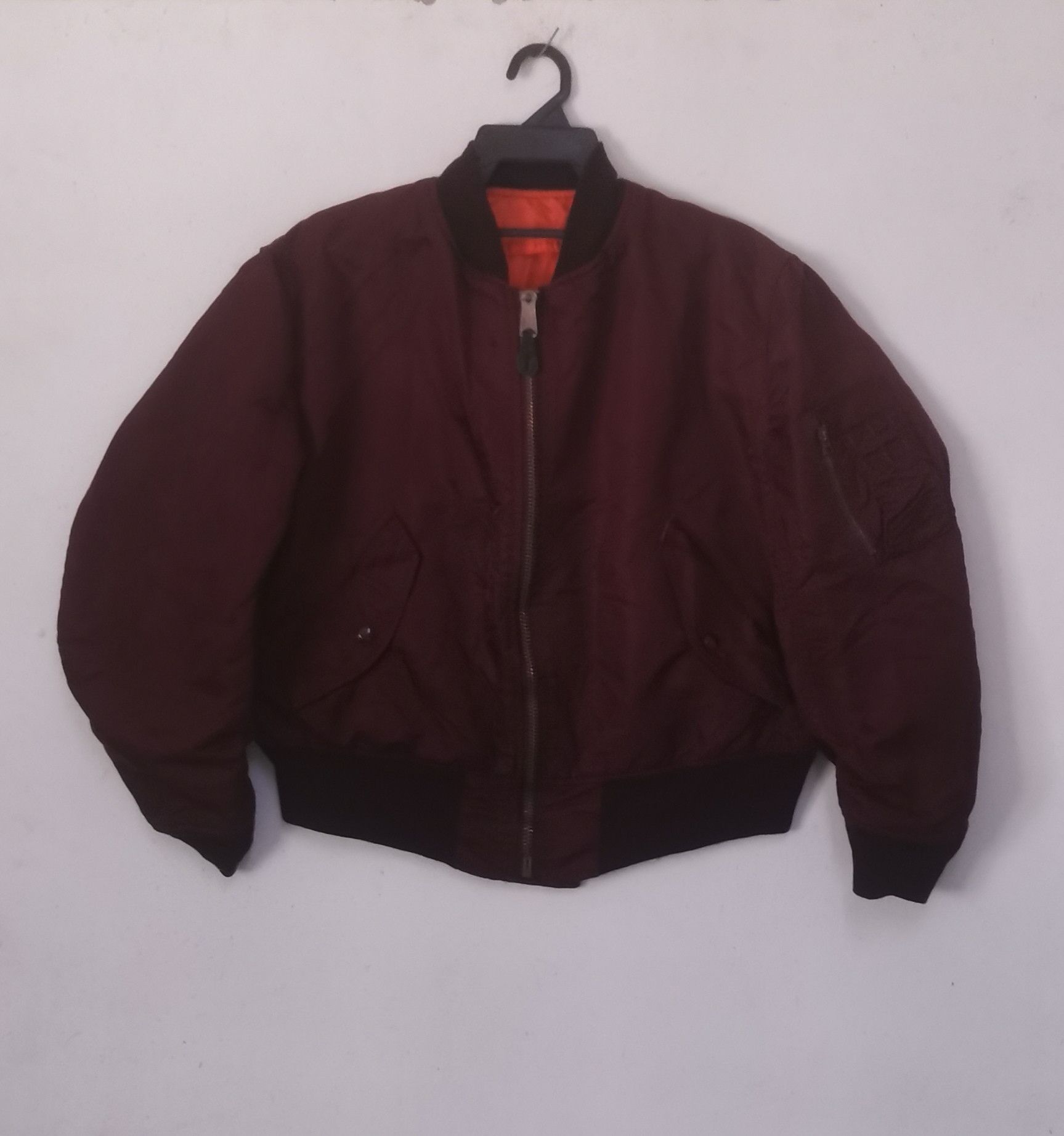 Alpha Industries Rare Alpha Industries flight jacket maroon colour Size US M / EU 48-50 / 2 - 1 Thumbnail