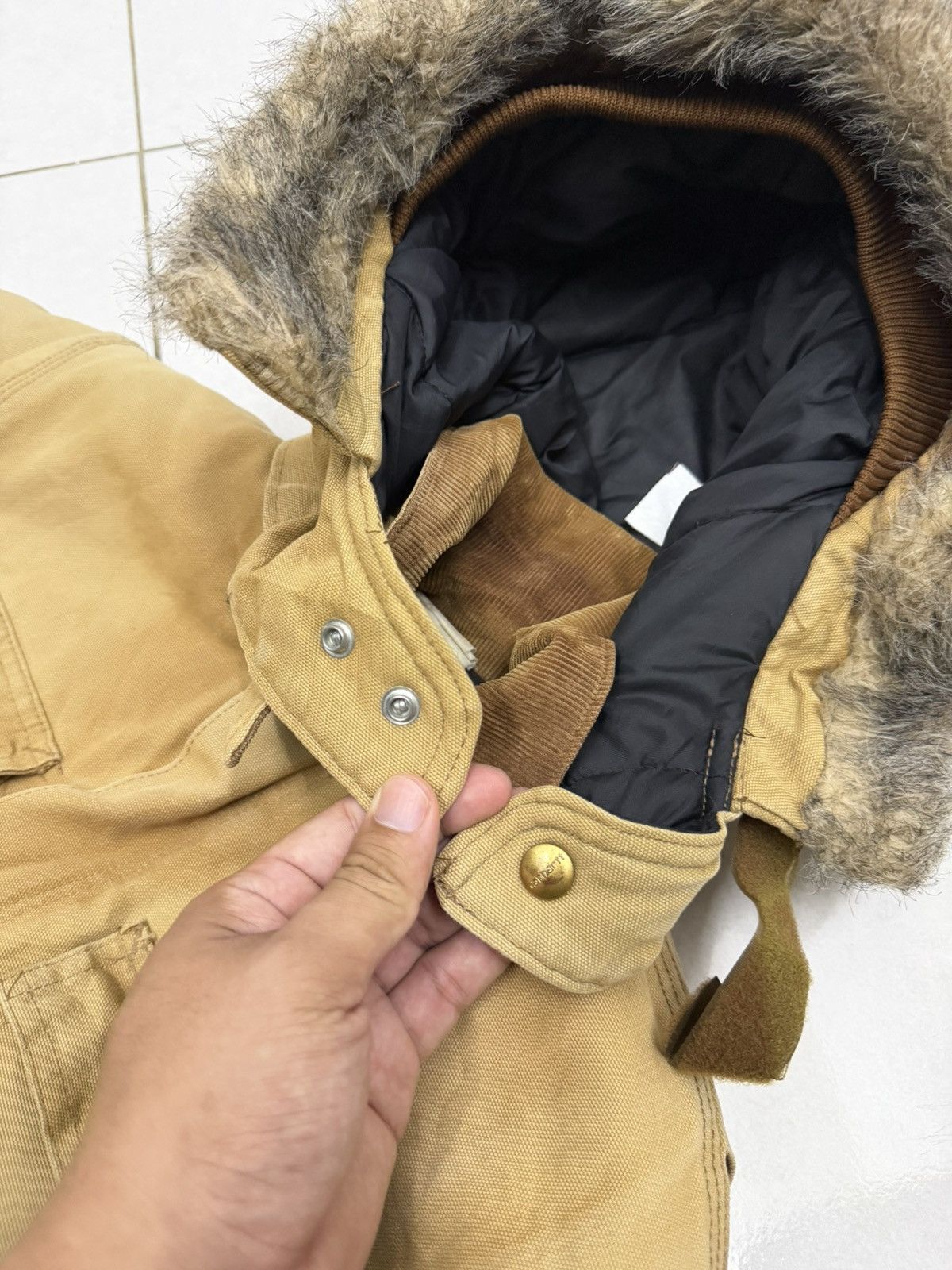 Carhartt Vintage Carhartt USA Hooded Jacket Size US L / EU 52-54 / 3 - 13 Thumbnail