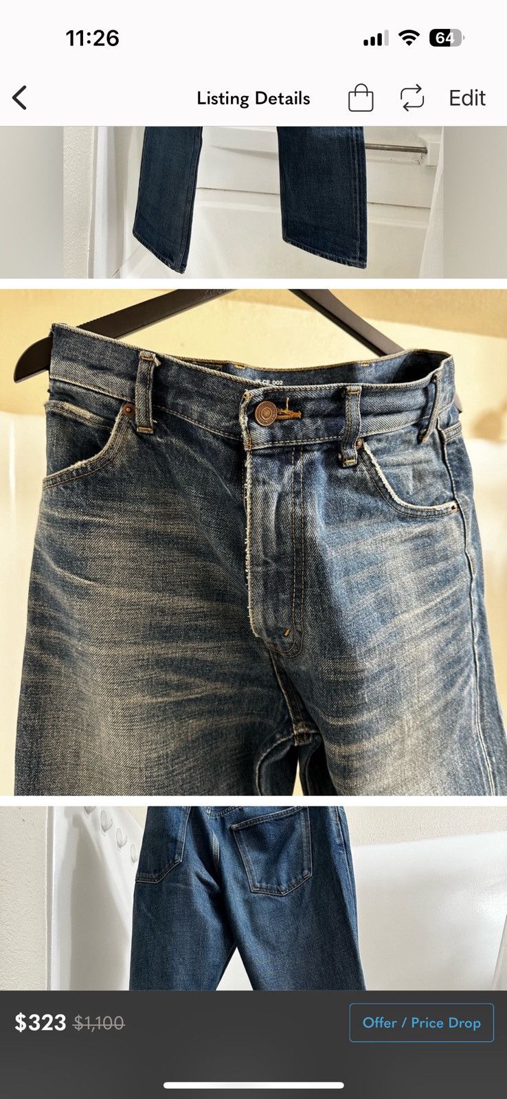 関税・送料込 Celine Pearl-washed ジーンズ 関税・送料込 Celine Pearl-washed ジーンズ (CELINE/デニム