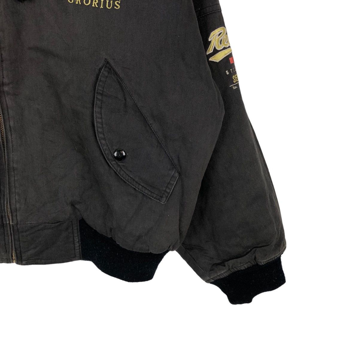Japanese Brand 🔥90s VINTAGE BOMBER JACKET BIG LOGO RIOTRIOT NEW TOP LEADER Size US M / EU 48-50 / 2 - 4 Thumbnail